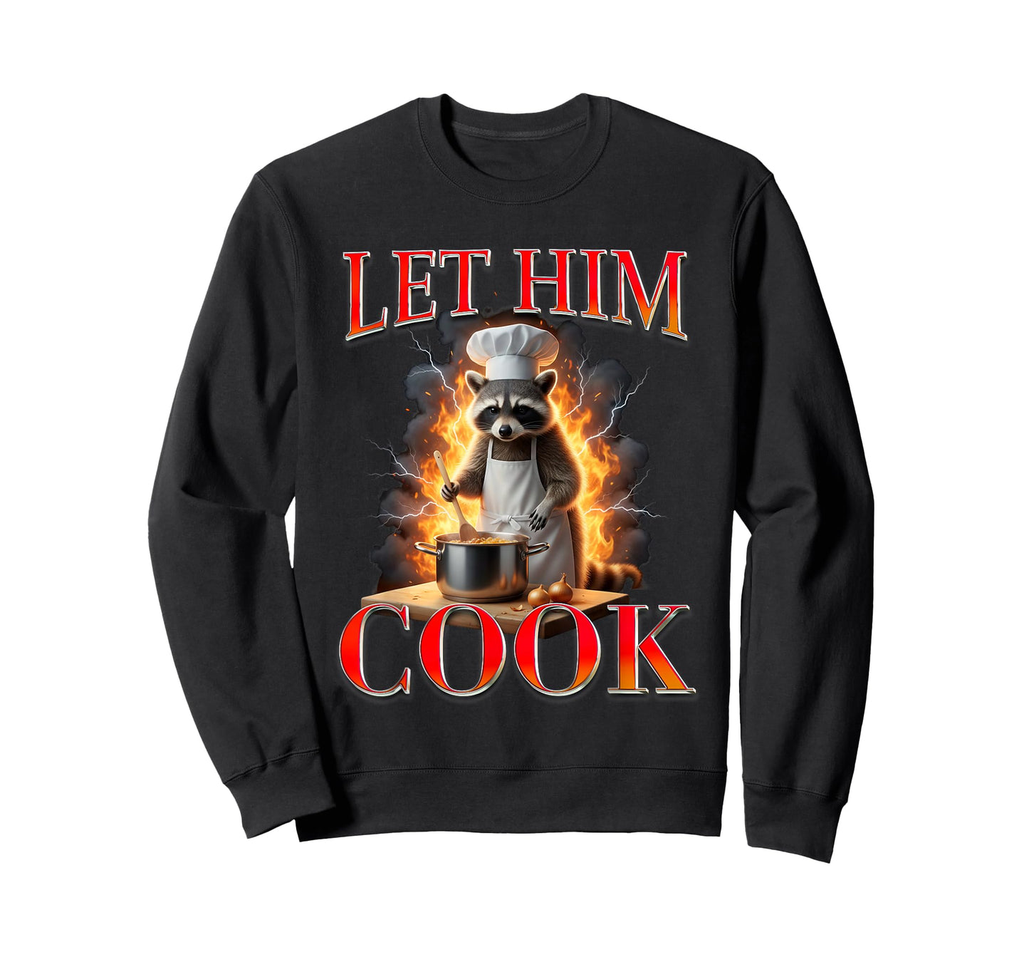 Racoon Lover Trash Eater Feral Chef Cooking Lets Him Cook T-Shirt