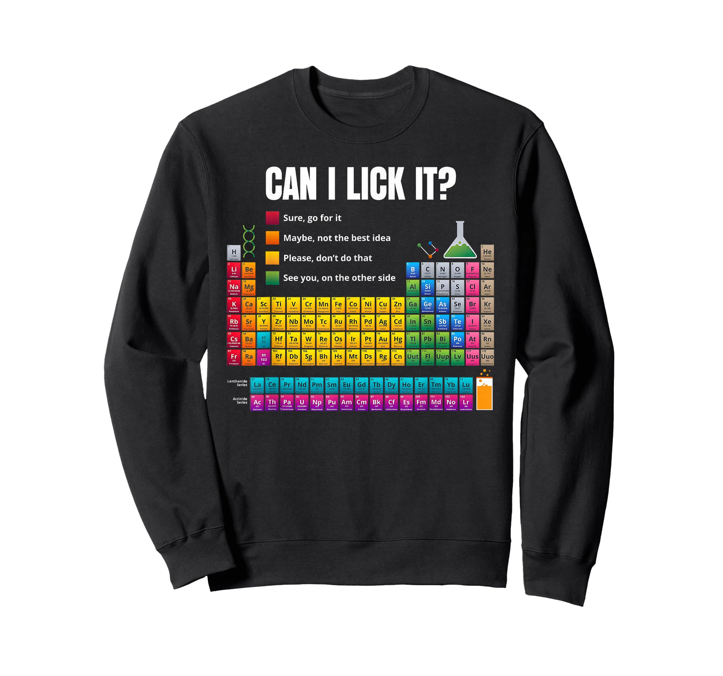 Can I Lick It? Periodic Table Happy 100 Days of School Funny T-Shirt