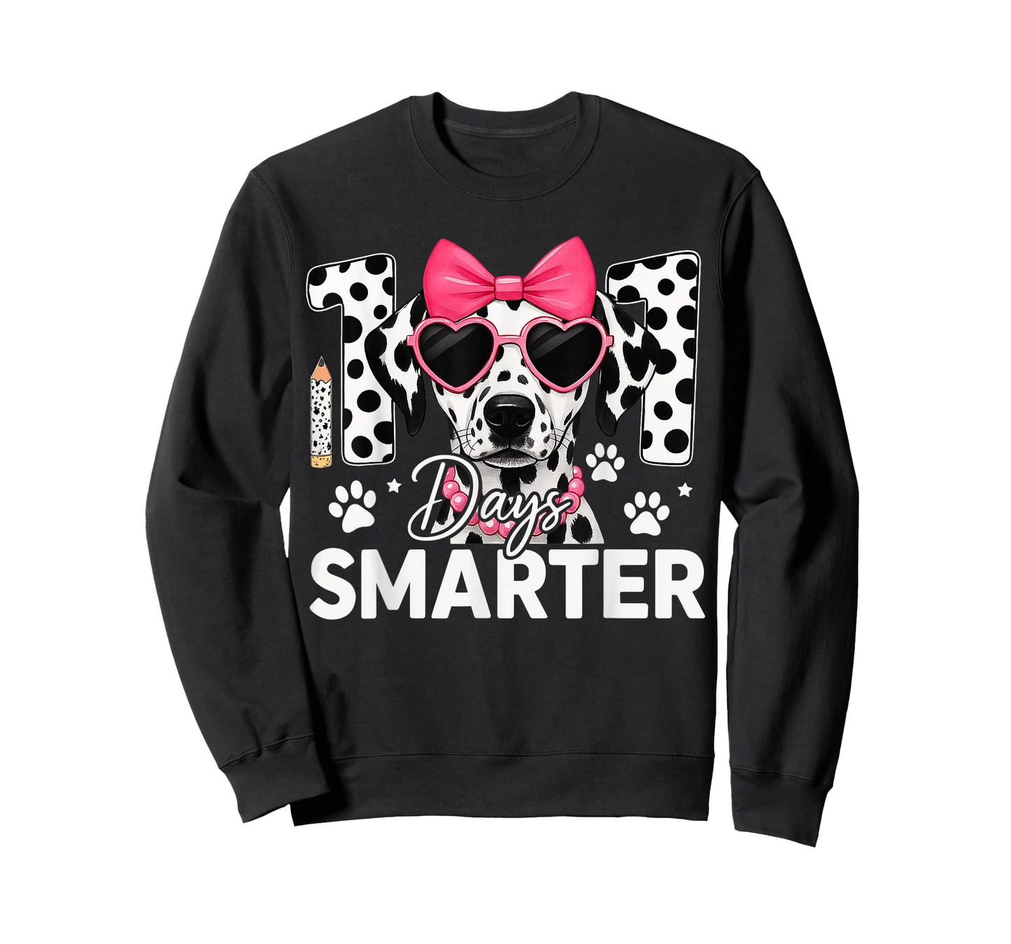 100 Days Smarter Dalmatian Dog 100 Days of School Boys Kids T-Shirt
