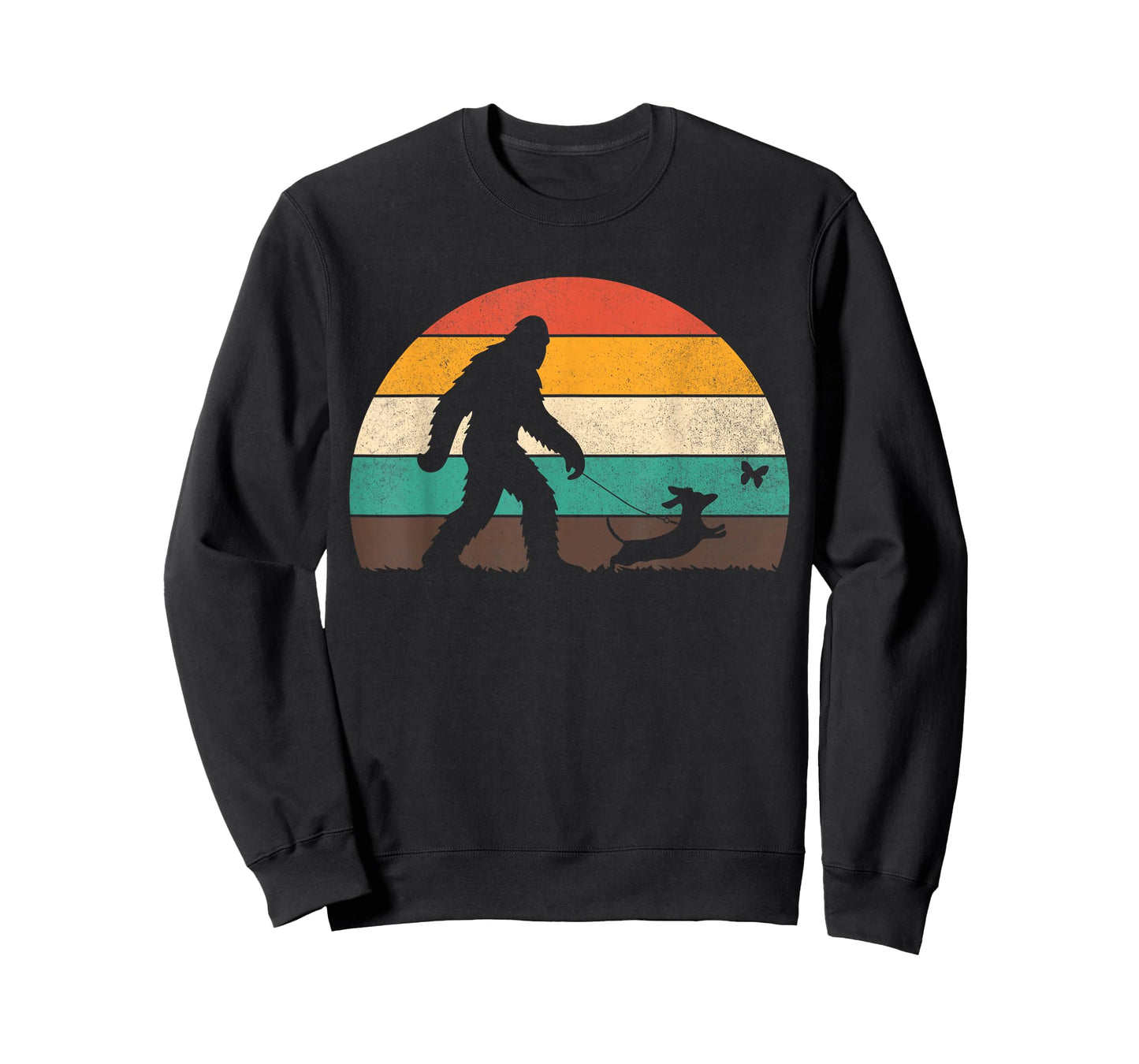 Bigfoot Walking Dachshund Funny Sasquatch Dog Dad Men Boys T-Shirt