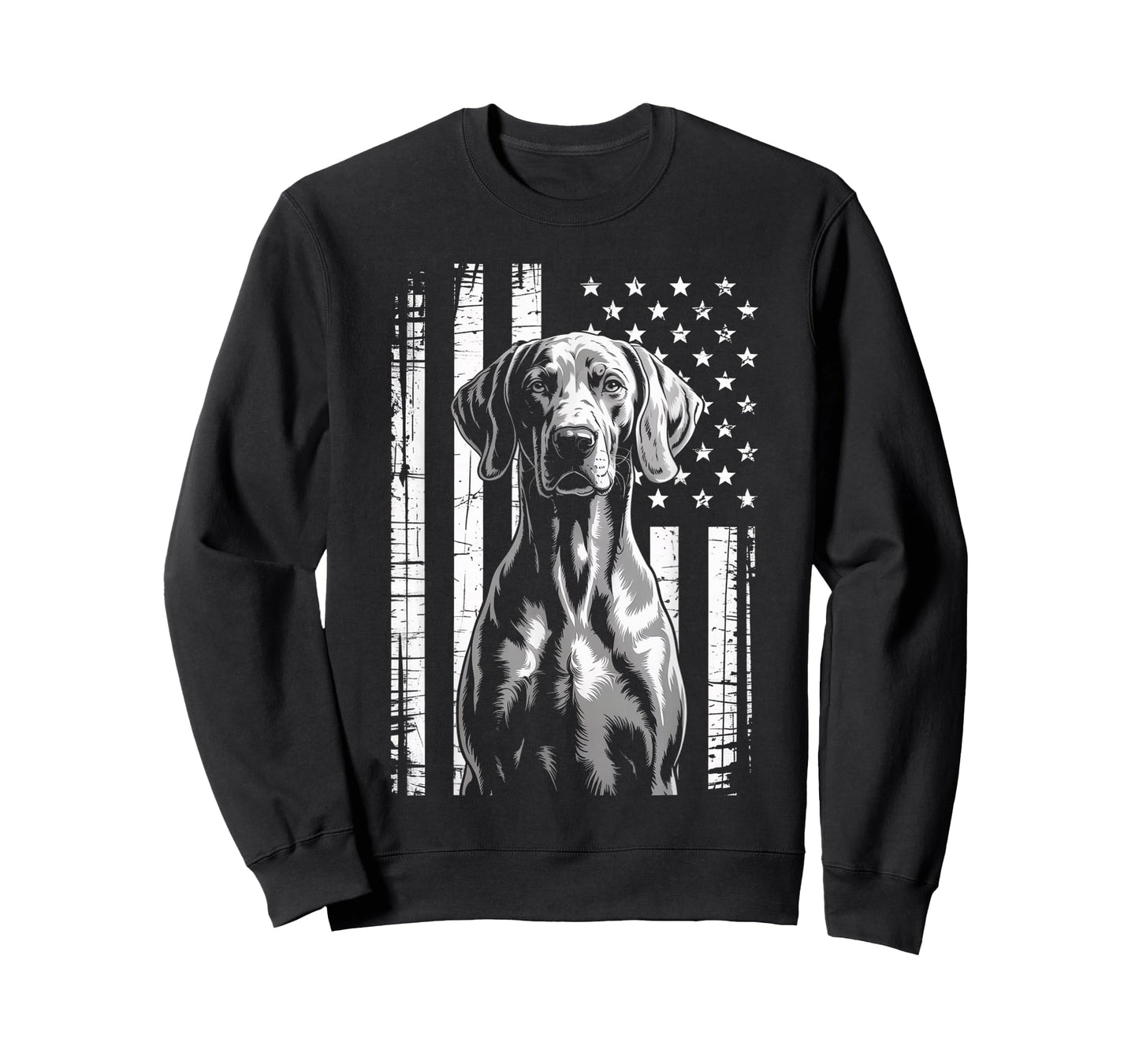 American Flag Weimaraner Dog Patriotic USA T-Shirt