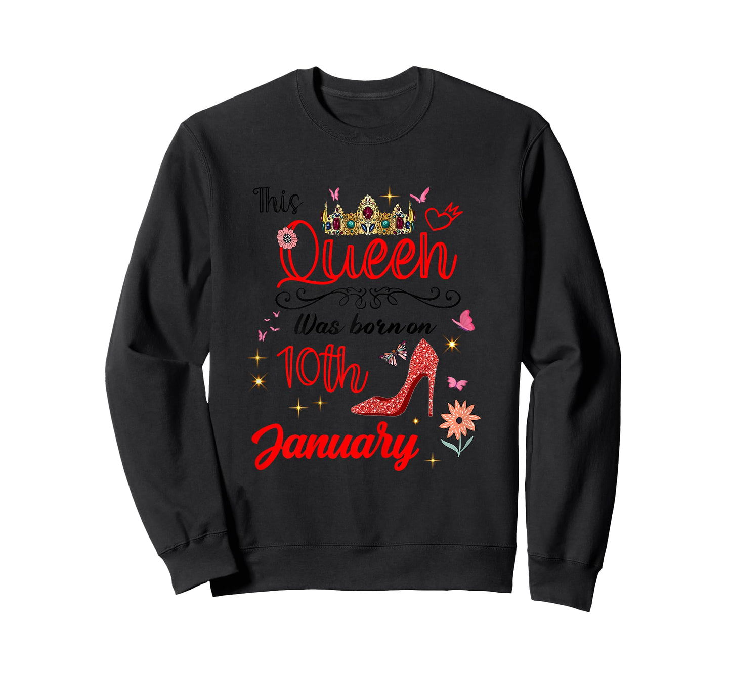 January 10 Birthday This Queen was Born on January 10th T-Shirt