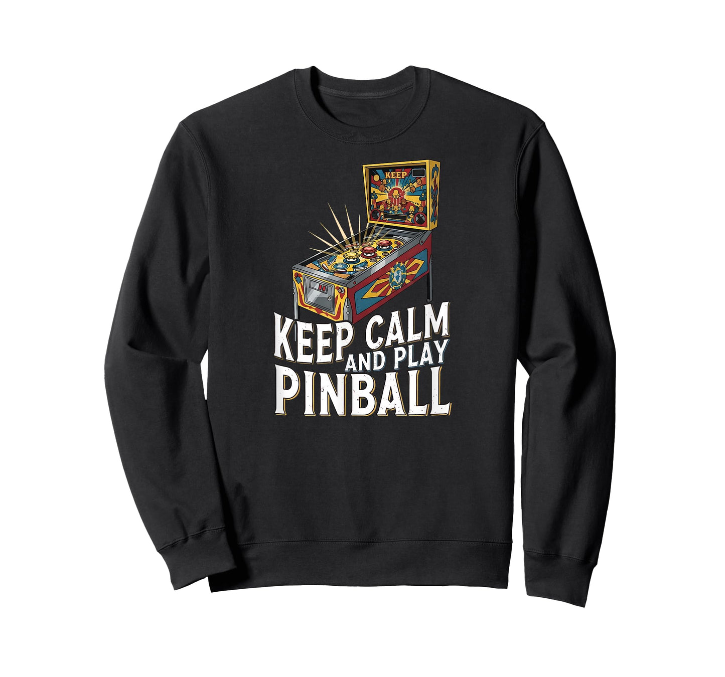 Keep Calm Pinball Machine Retro Arcade Gamer T-Shirt
