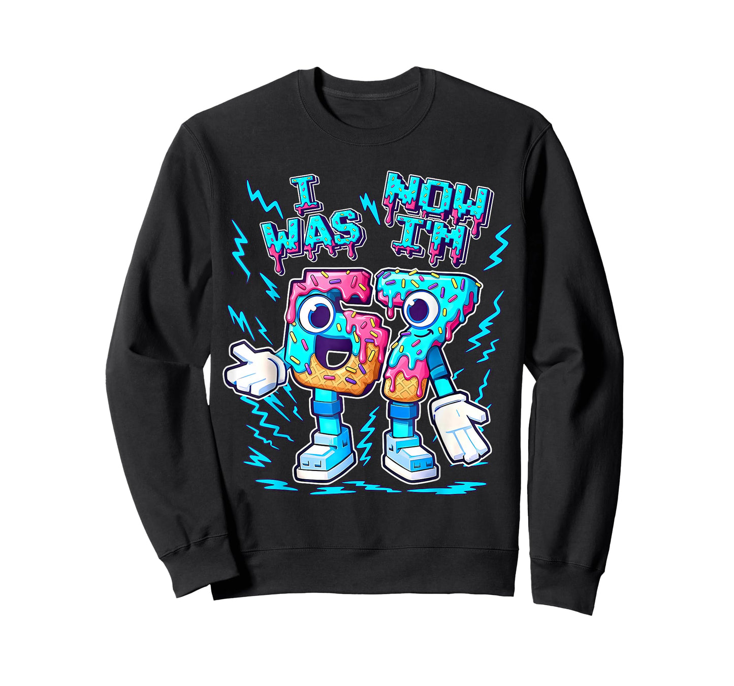 I was 6 Now I'm 7 Funny 67 Ice Cream Drip Six Seven Brainrot T-Shirt