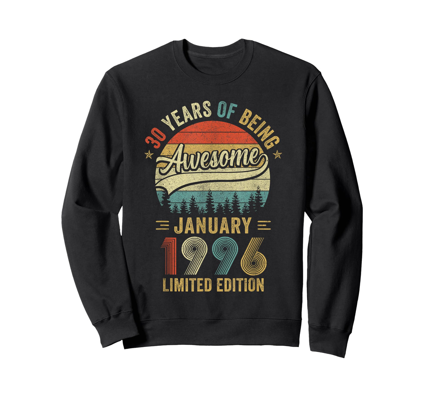 Vintage January 1996 Old 30Th Birthday Men Women T-Shirt