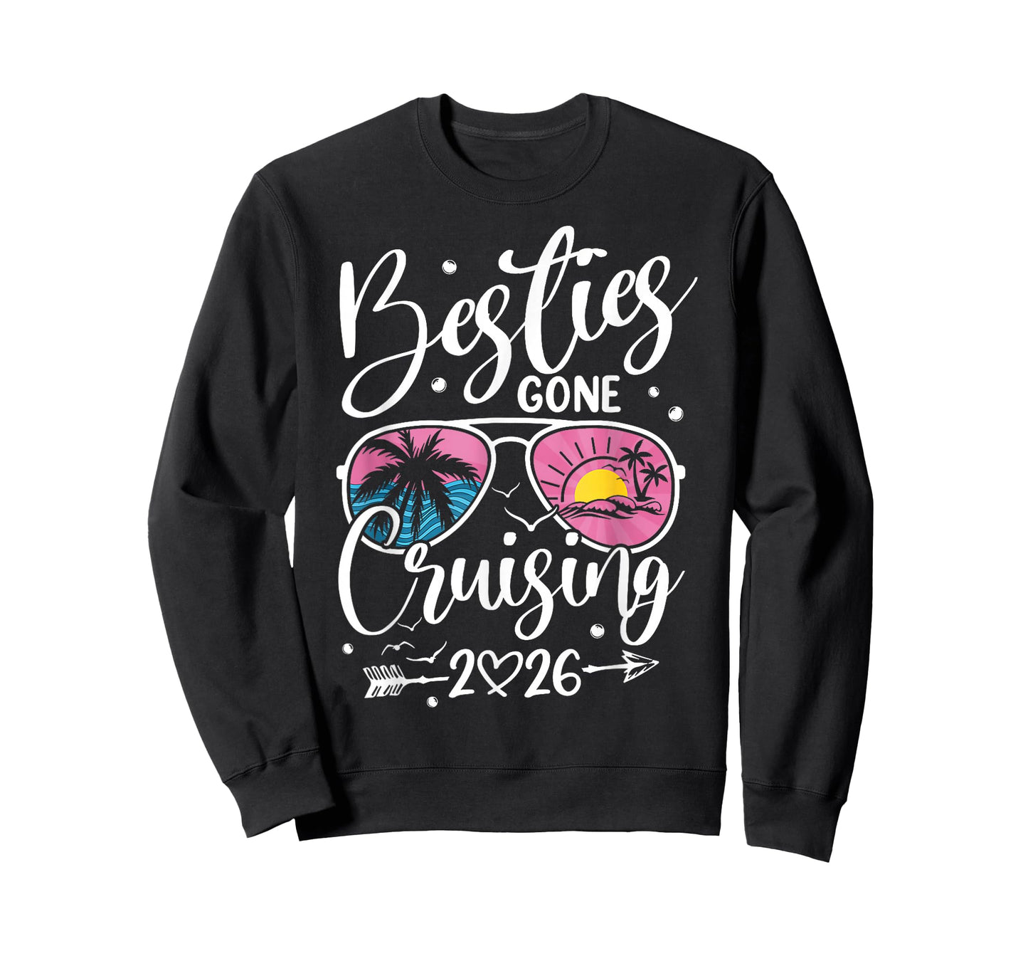 Besties Gone Cruising 2026 Girls Matching Women Cruise T-Shirt