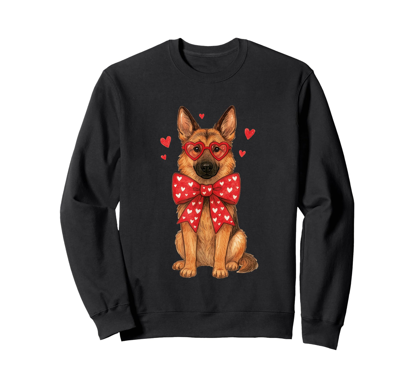 Cute Valentine Dog for Love Couples German Shepherd T-Shirt