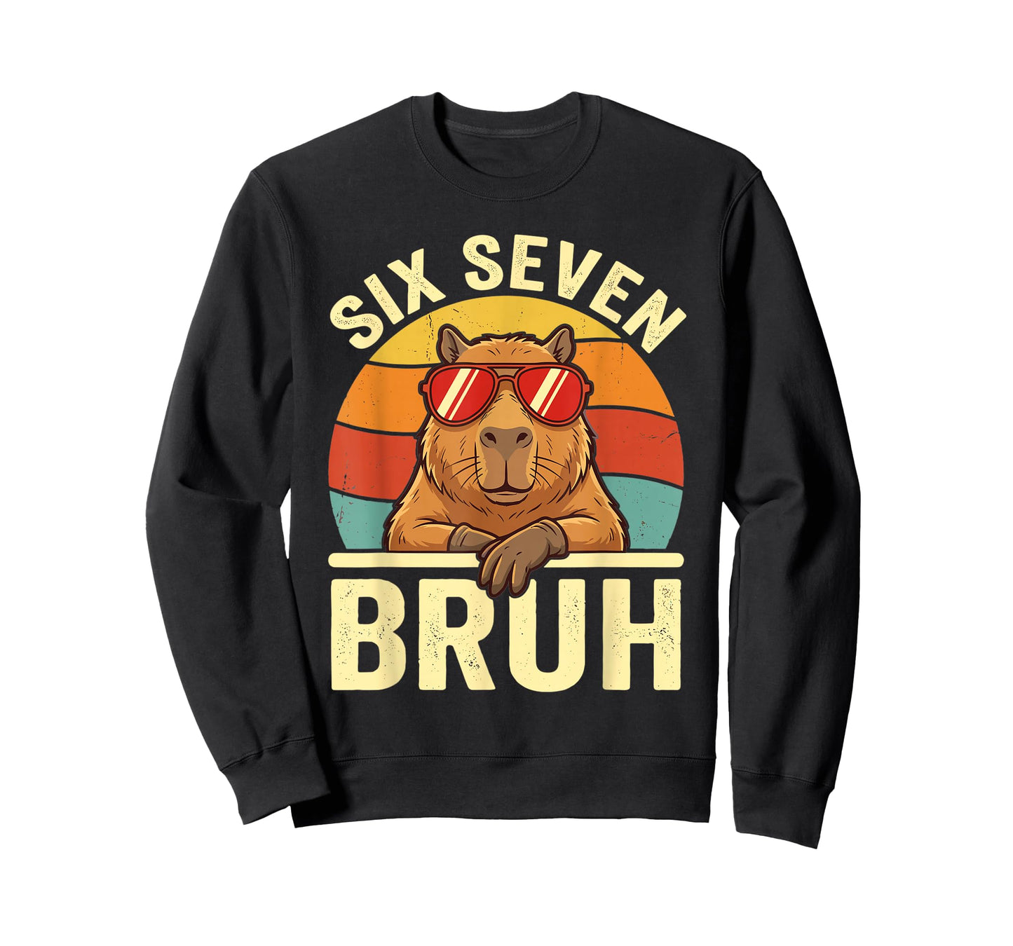 Six Seven Bruh 67 Meme Funny Capybara 6 7 T-Shirt