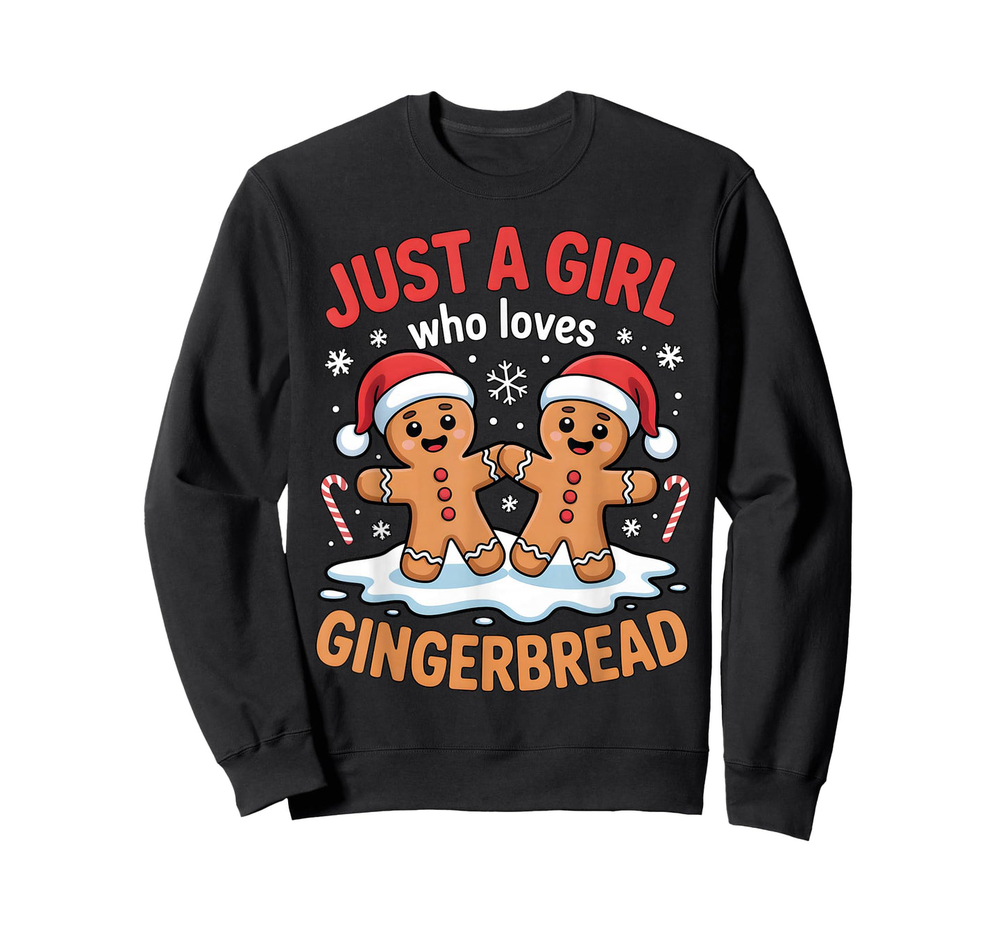 Just a Girl Who Loves Gingerbread Cute Christmas Outfit T-Shirt