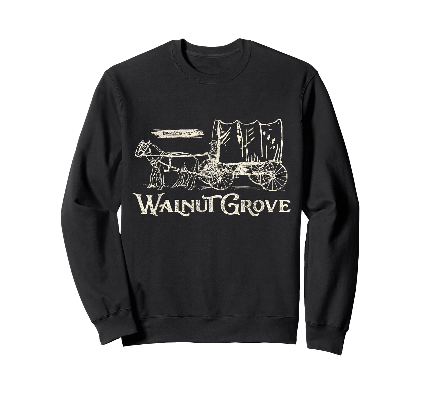 Walnut Grove Minnesota USA est. 1874, Prairie Wagon T-Shirt