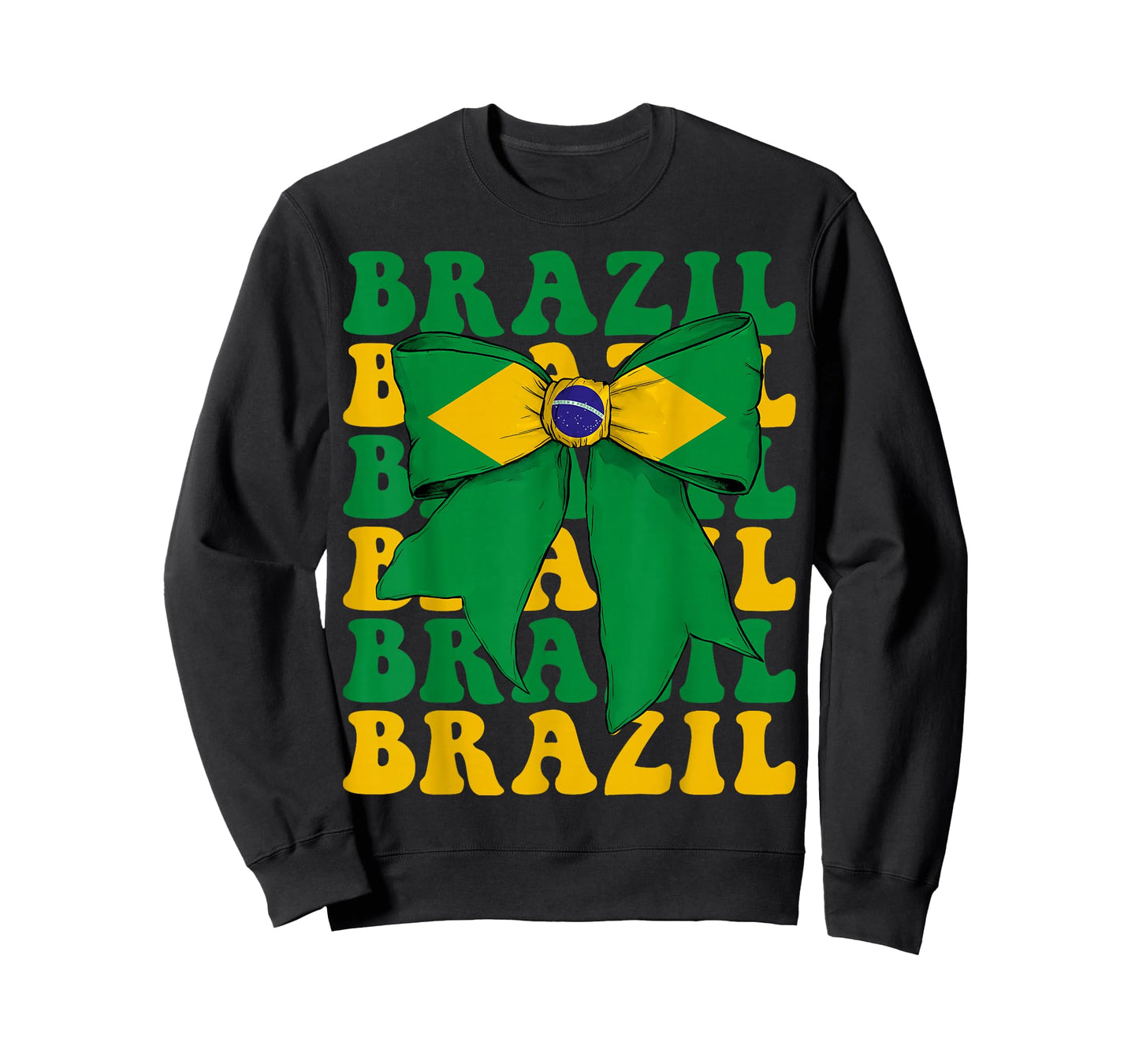 Brazil Brazilian Pride Coquette Bow Flag T-Shirt