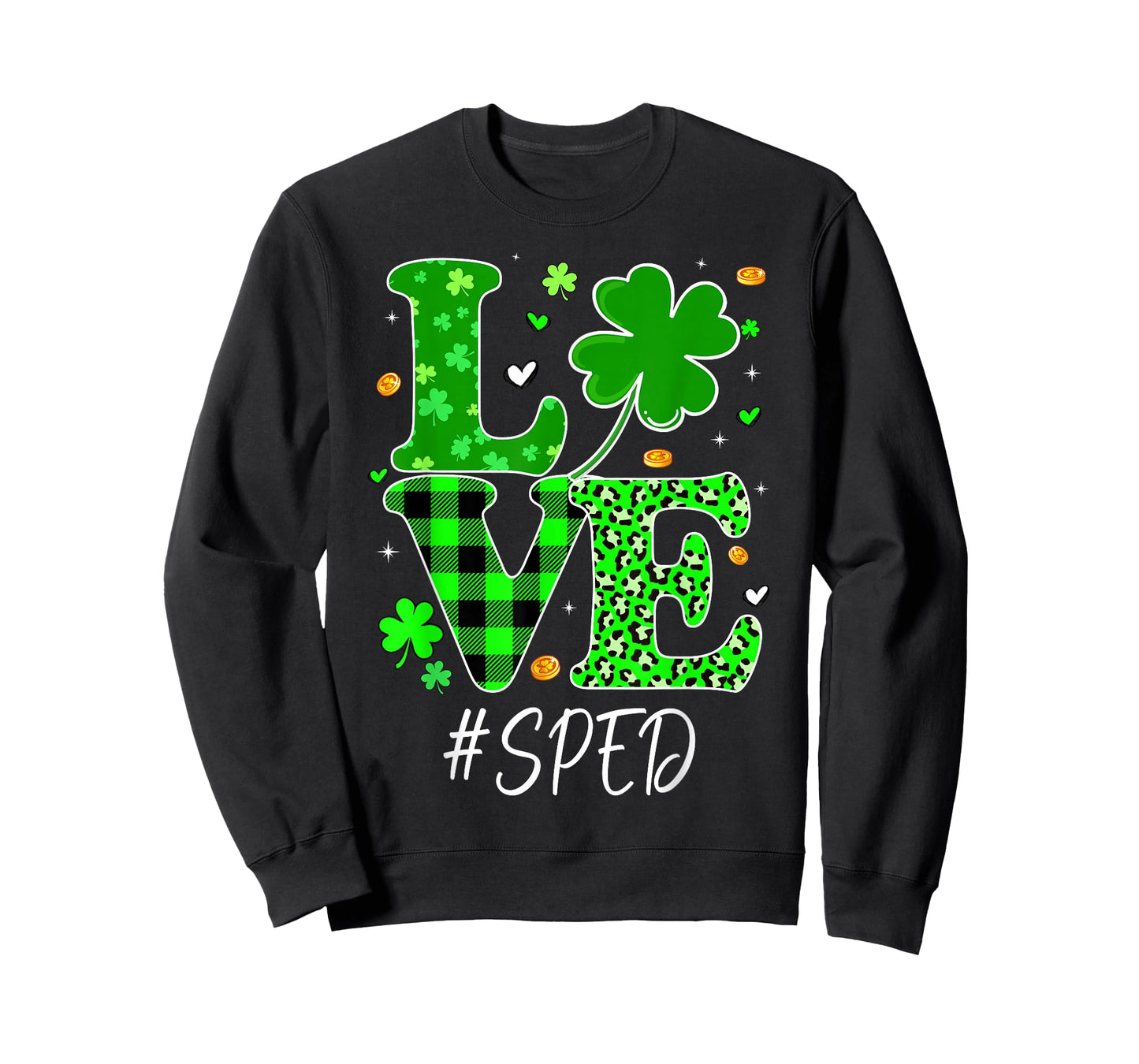 Love SPED St Patricks Day Special Education T-Shirt