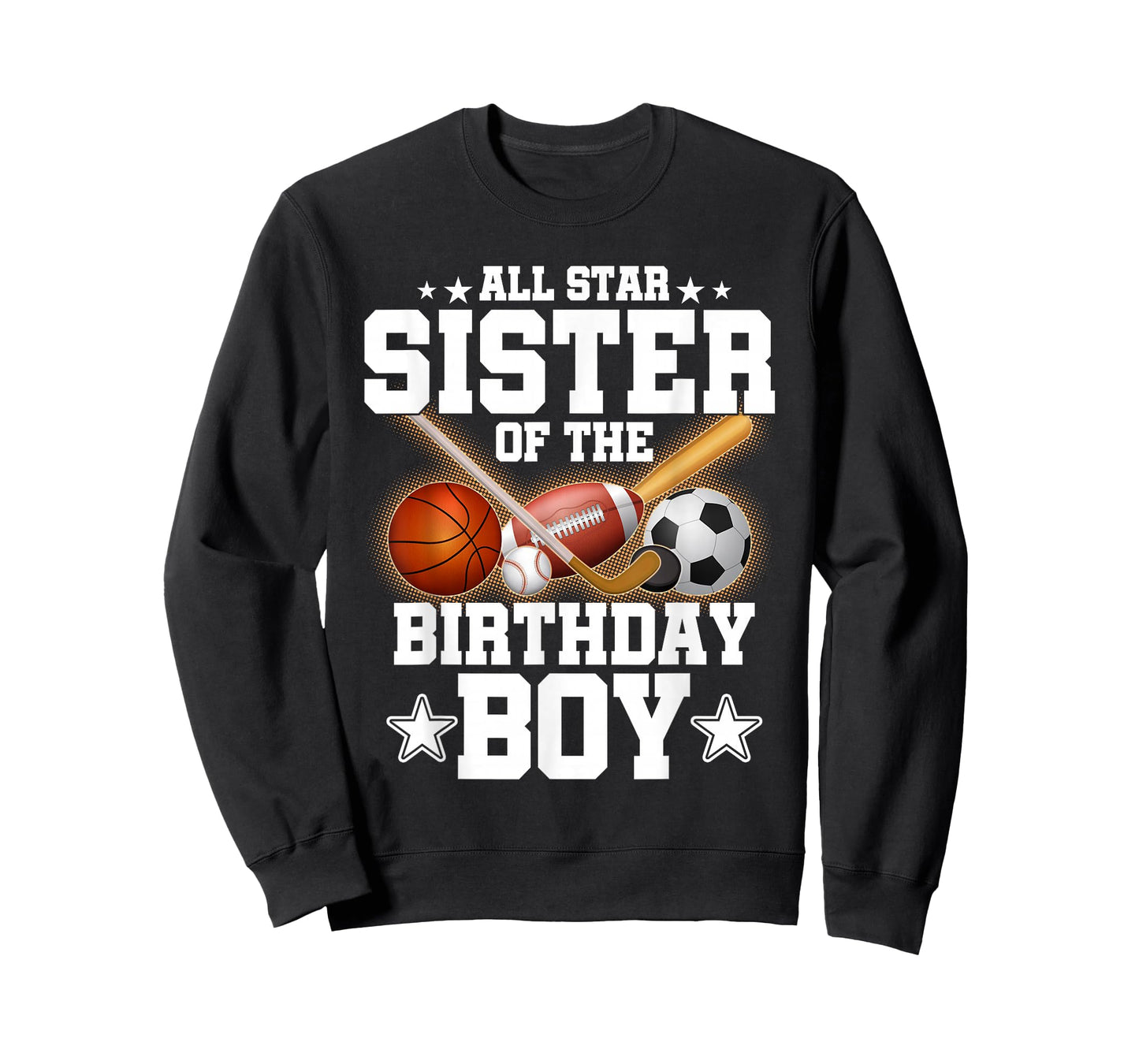 All Star Sister of The Birthday Boy Basketball Soccer T-Shirt