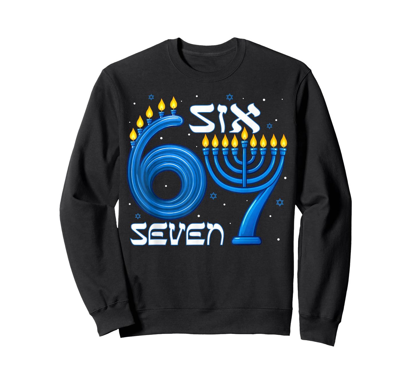 Funny Six Seven 67 Meme Sarcastic Hanukkah Chanukah Men Kids T-Shirt