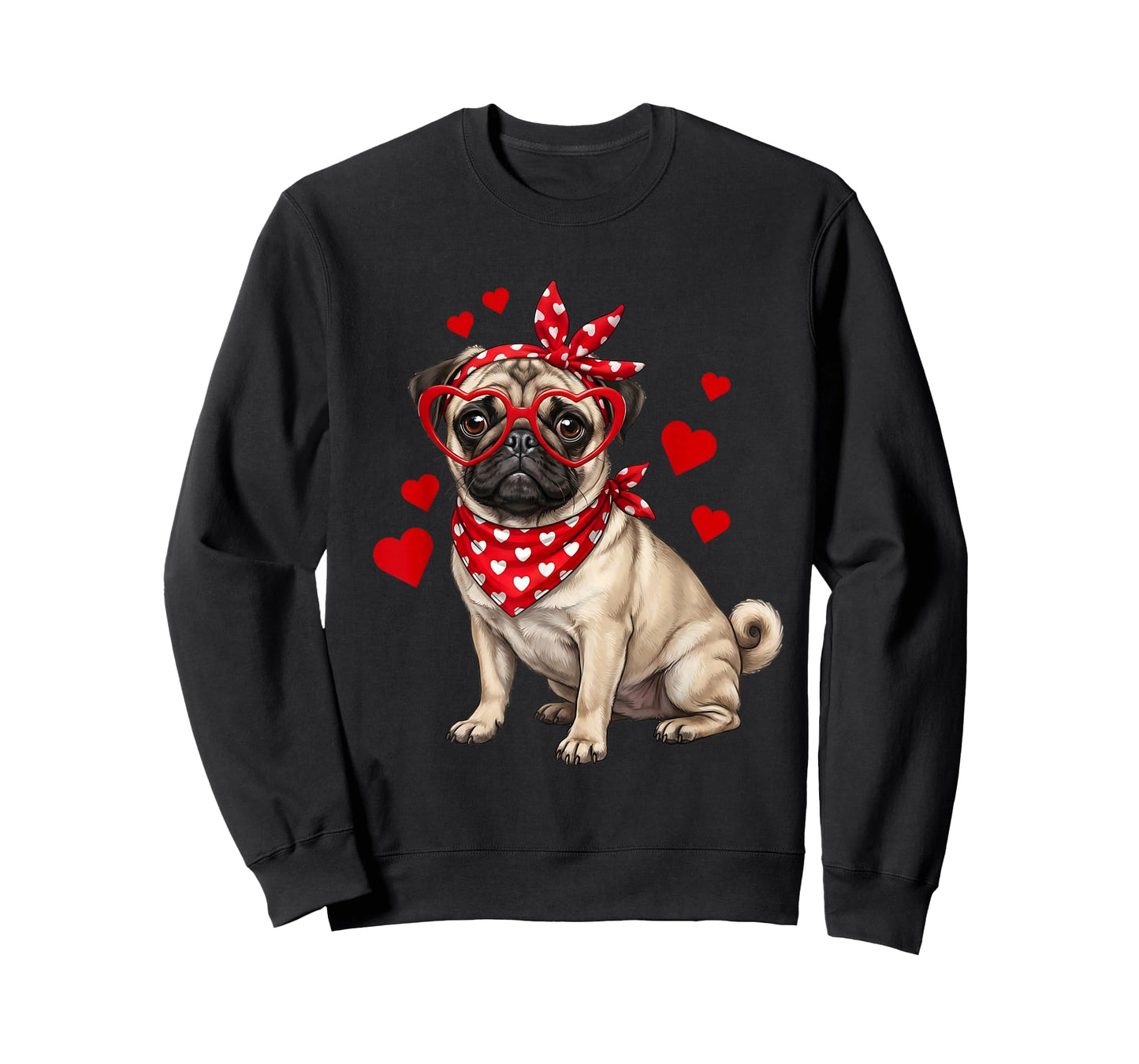 Pug Valentines Day Dog Lover Heart T-Shirt