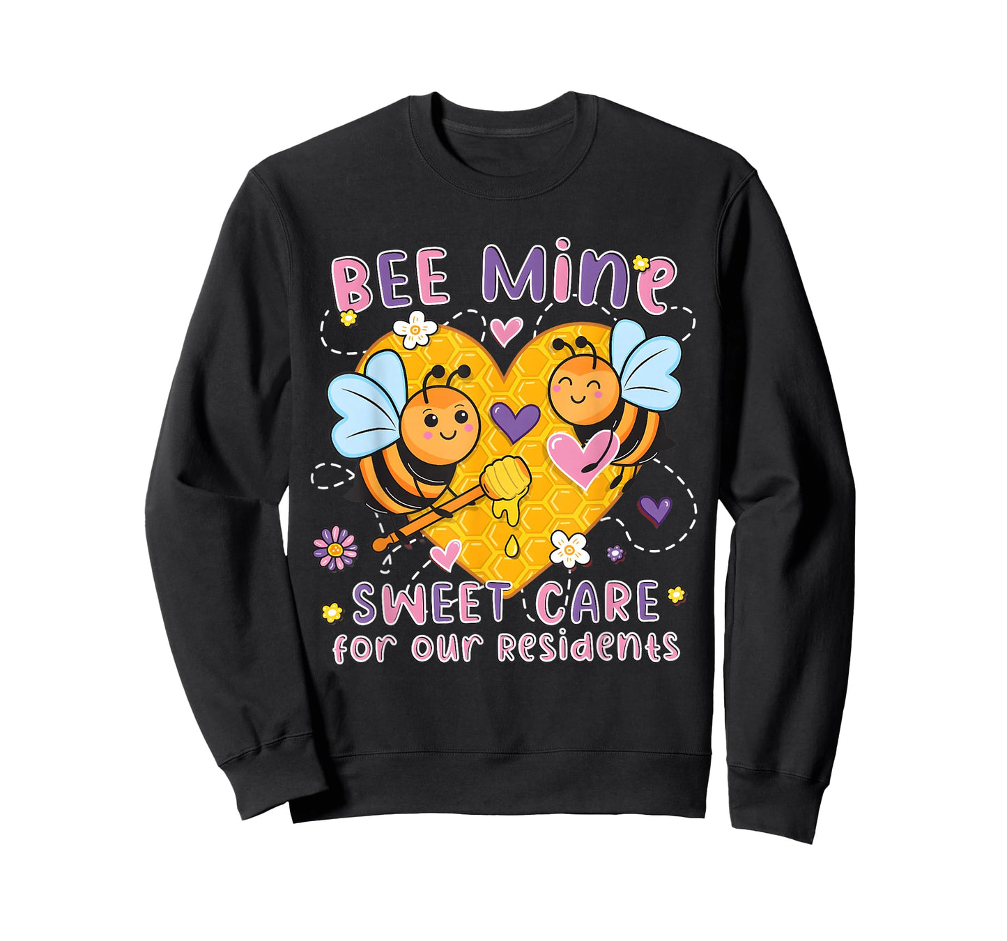 Bee Mine Sweet Care Caregivers Valentines Nursing Home T-Shirt