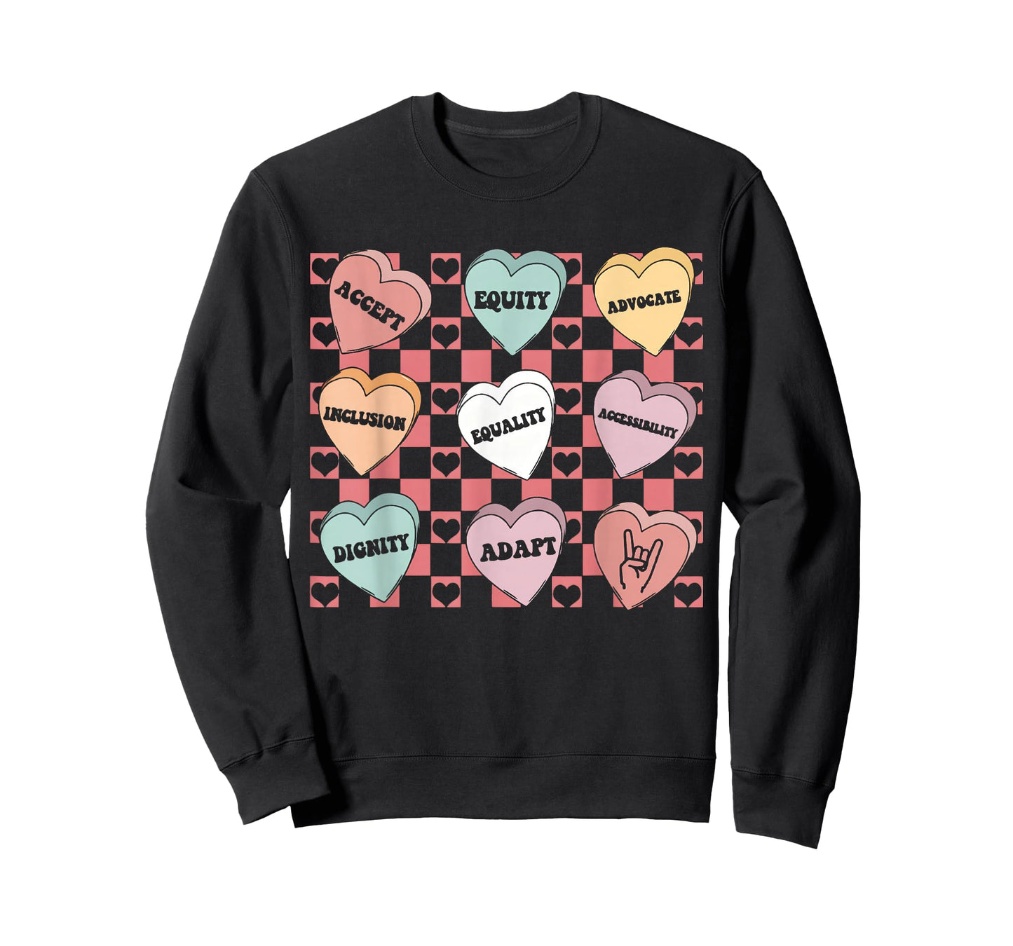 Special Education Teacher Heart Candy Valentines Autism T-Shirt