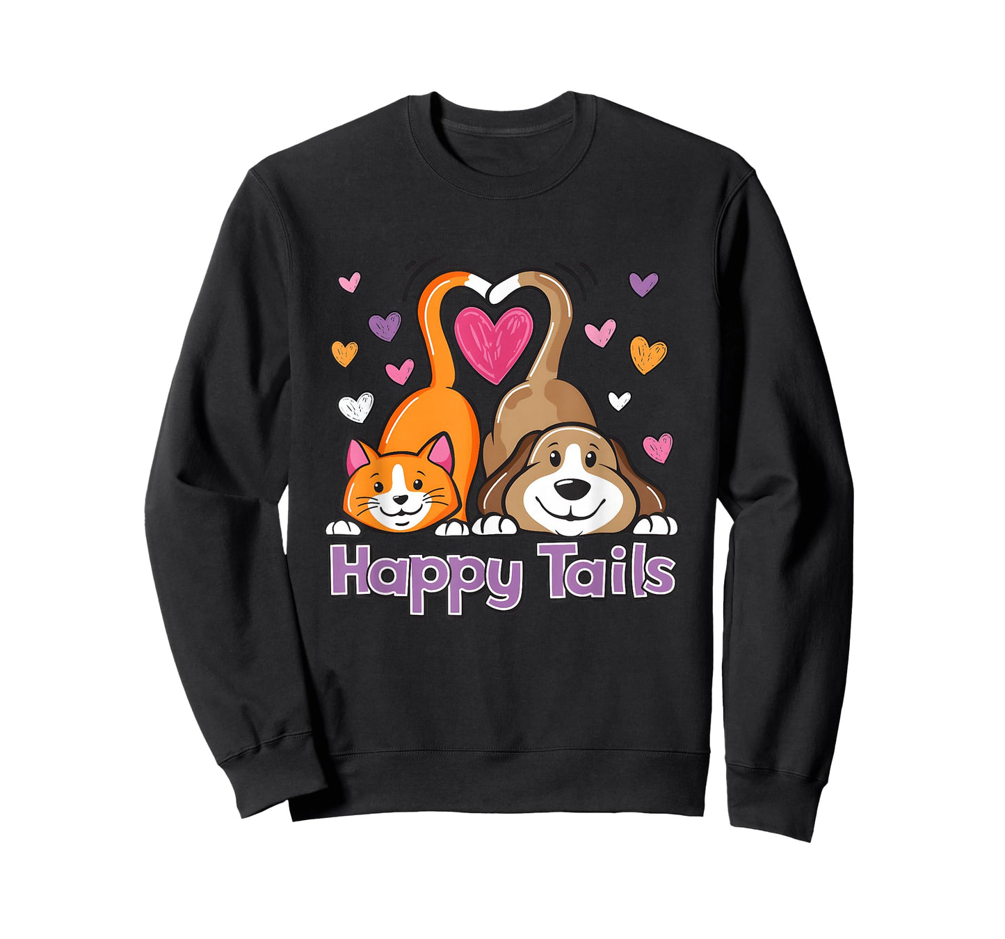 Happy Tails Valentines Shirt Cute Vet Tech Veterinarian T-Shirt