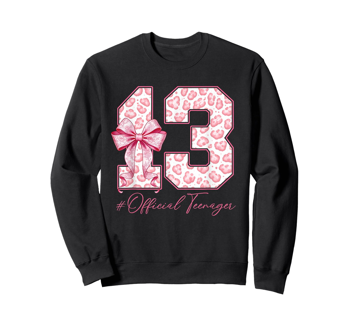 13th Birthday Official Teenager Coquette Bow 13 yr Old Girl T-Shirt