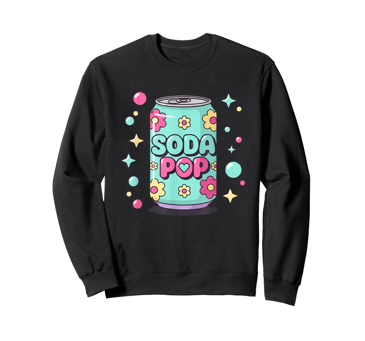 Soda Pop Kids Cute Floral Can Retro Pop Art Soda Pop T-Shirt