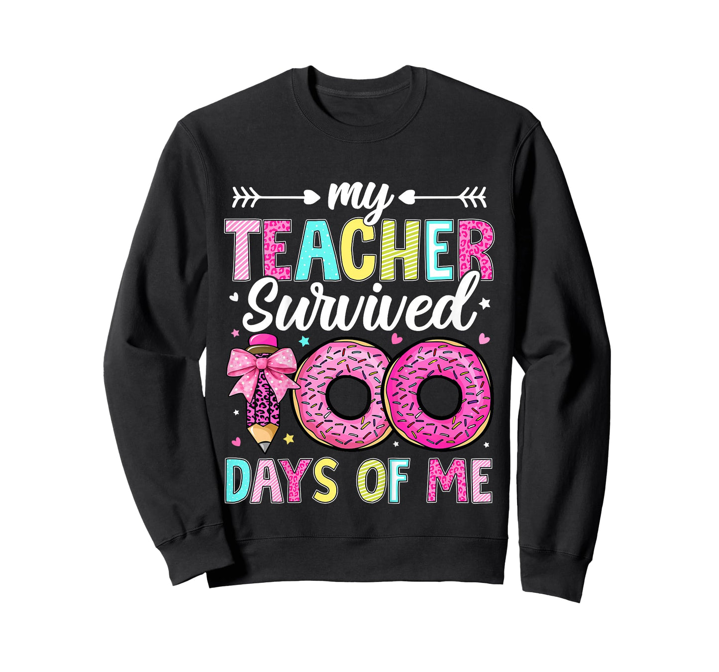 Kids My Teacher Survived 100 Days of Me 100th Day of School Girls T-Shirt