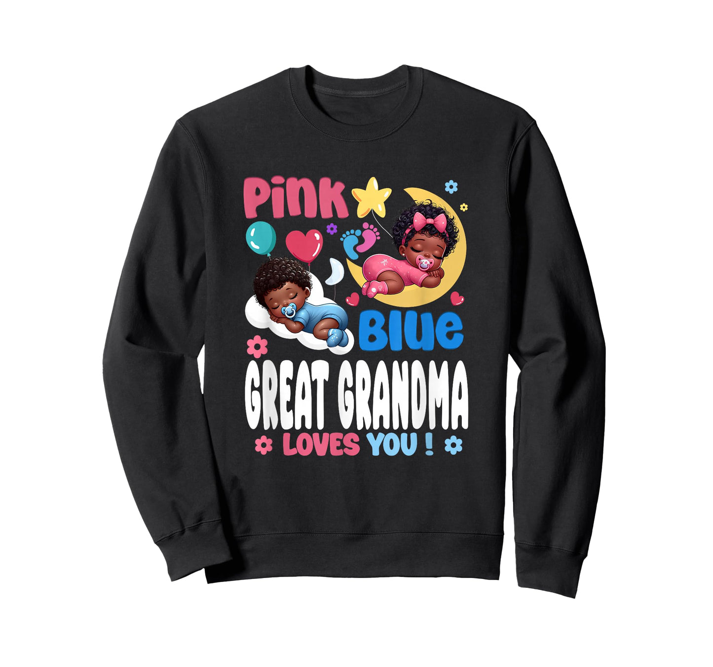 Pink Or Blue Great Grandma Loves You Baby Gender Reveal T-Shirt