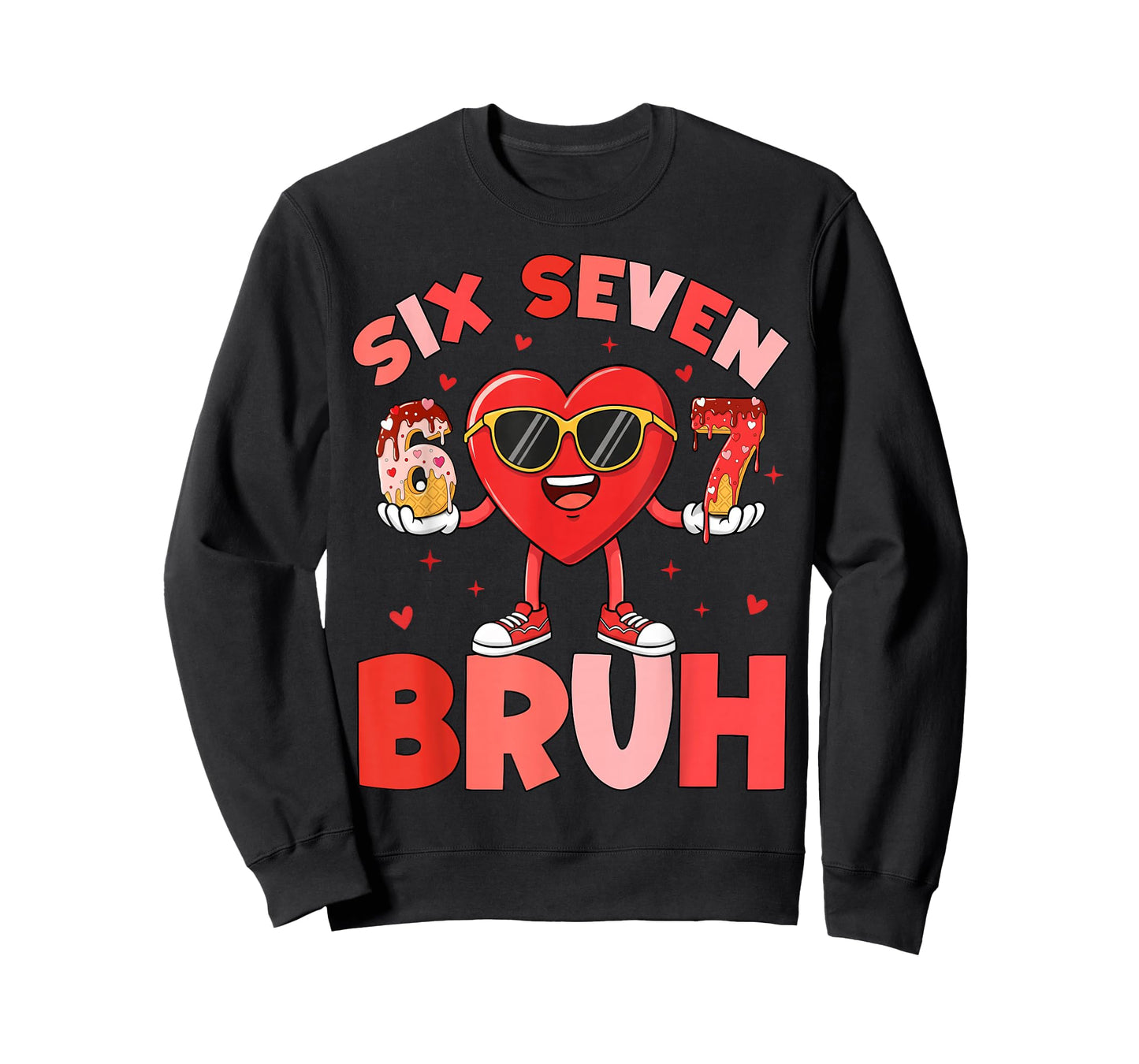 Six Seven 67 Meme Cool Valentine’s for Teens Boys Girls Kids T-Shirt