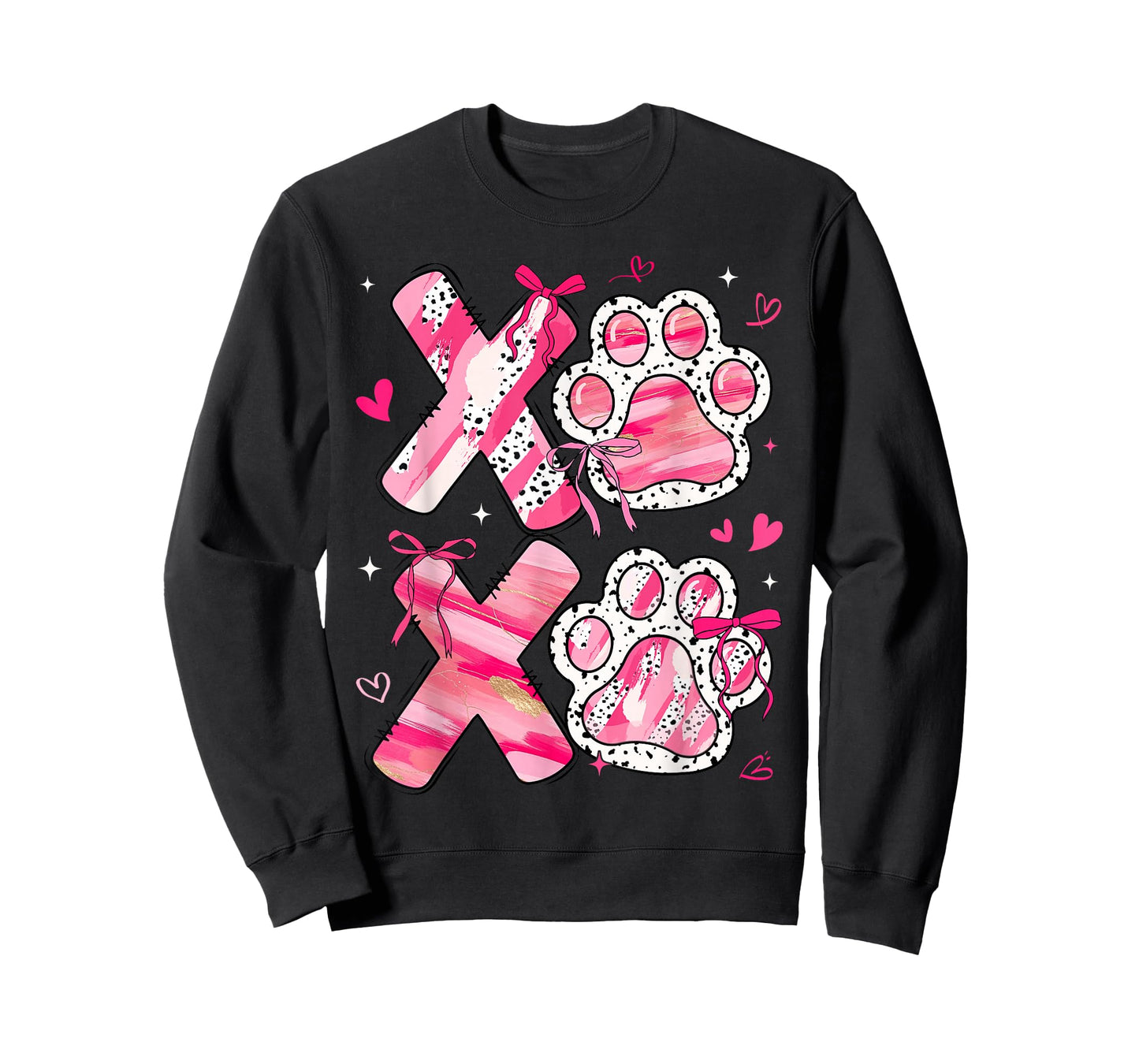 XOXO Paw Valentine Cute Coquette Bow Dog Lover Boy Girl Kid T-Shirt