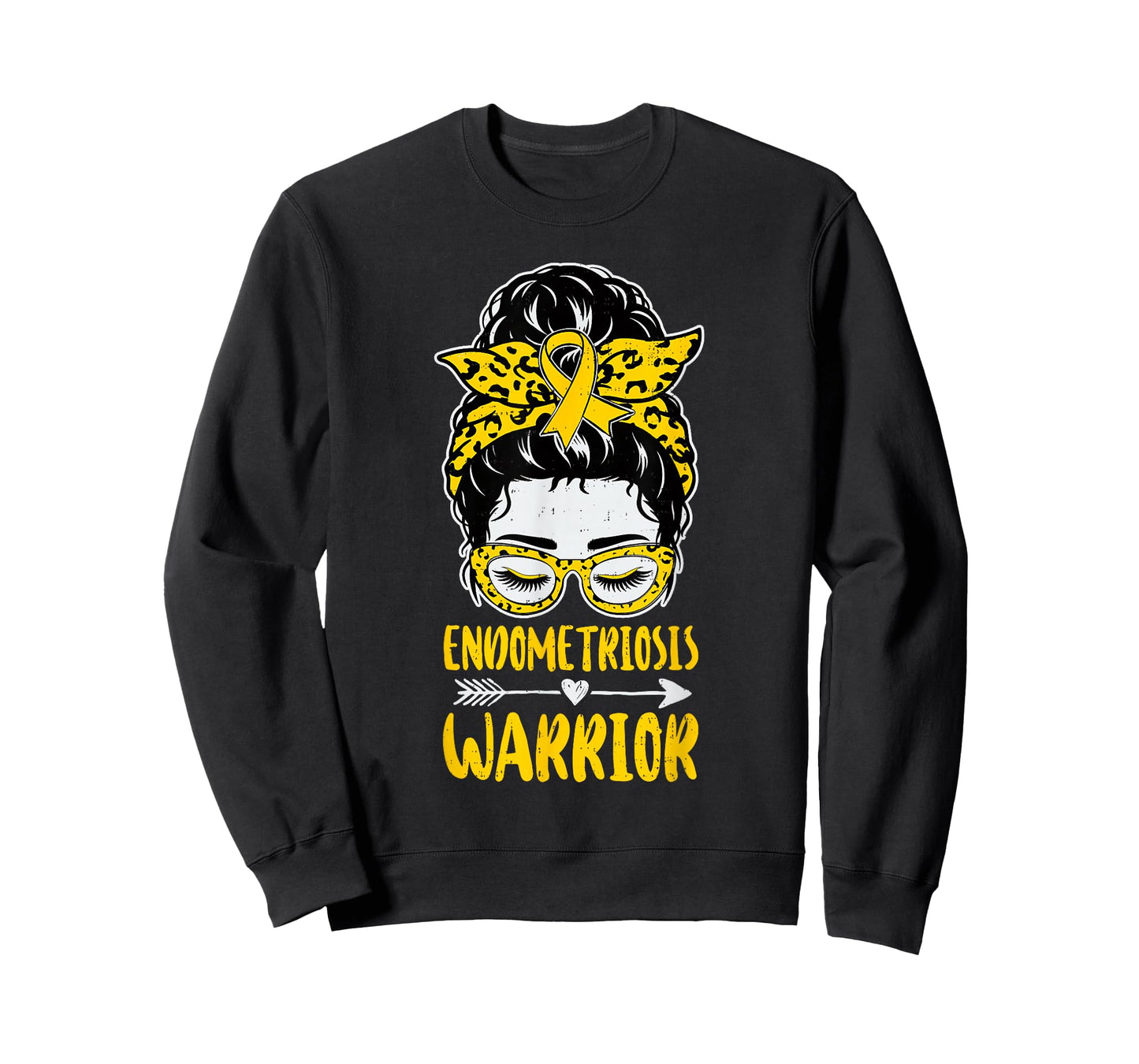 Endometriosis Warrior Awareness Yellow Ribbon Endo Womens T-Shirt