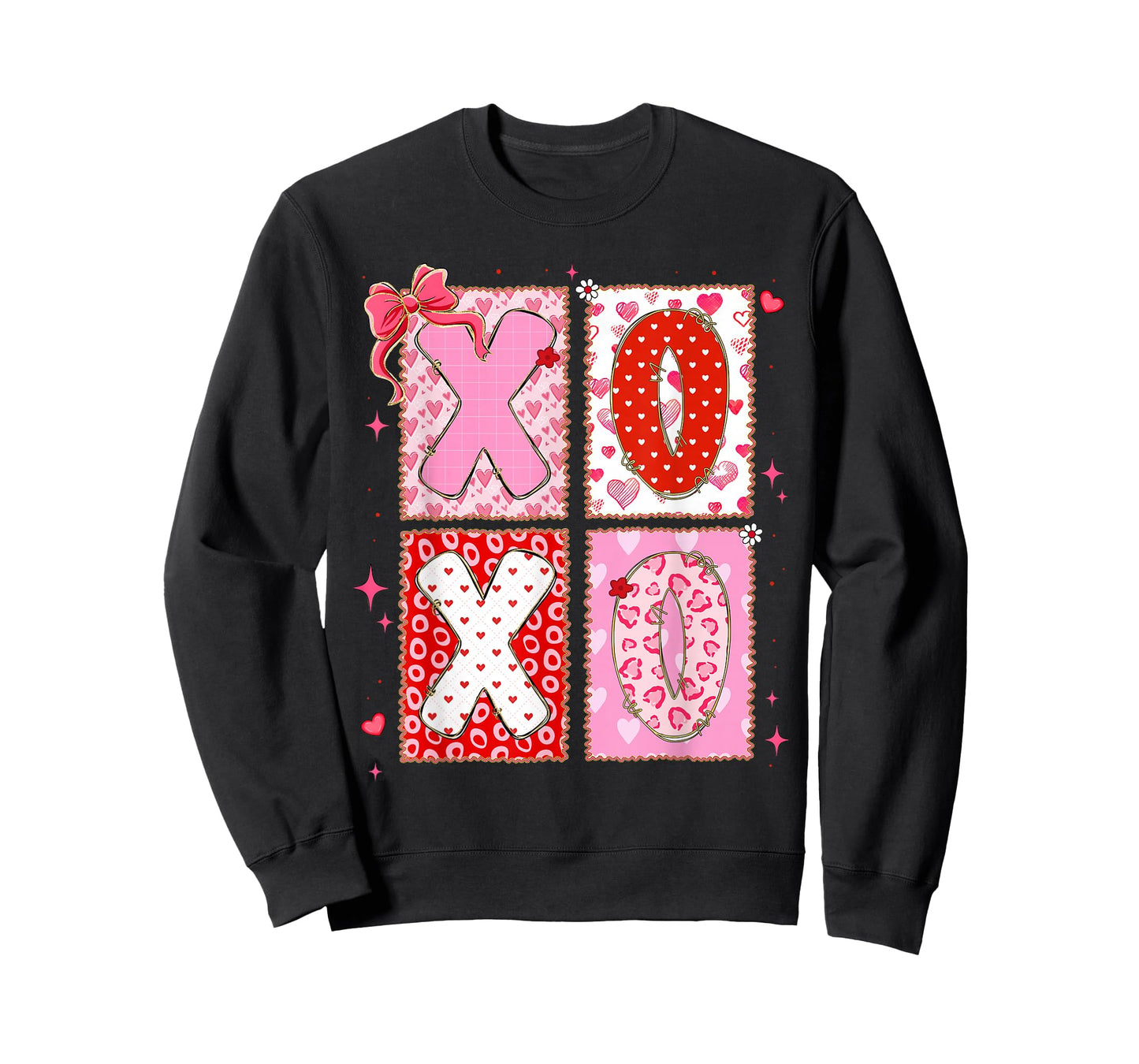 Valentine XOXO Preppy Heart Coquette Bow Girl Kid Women T-Shirt