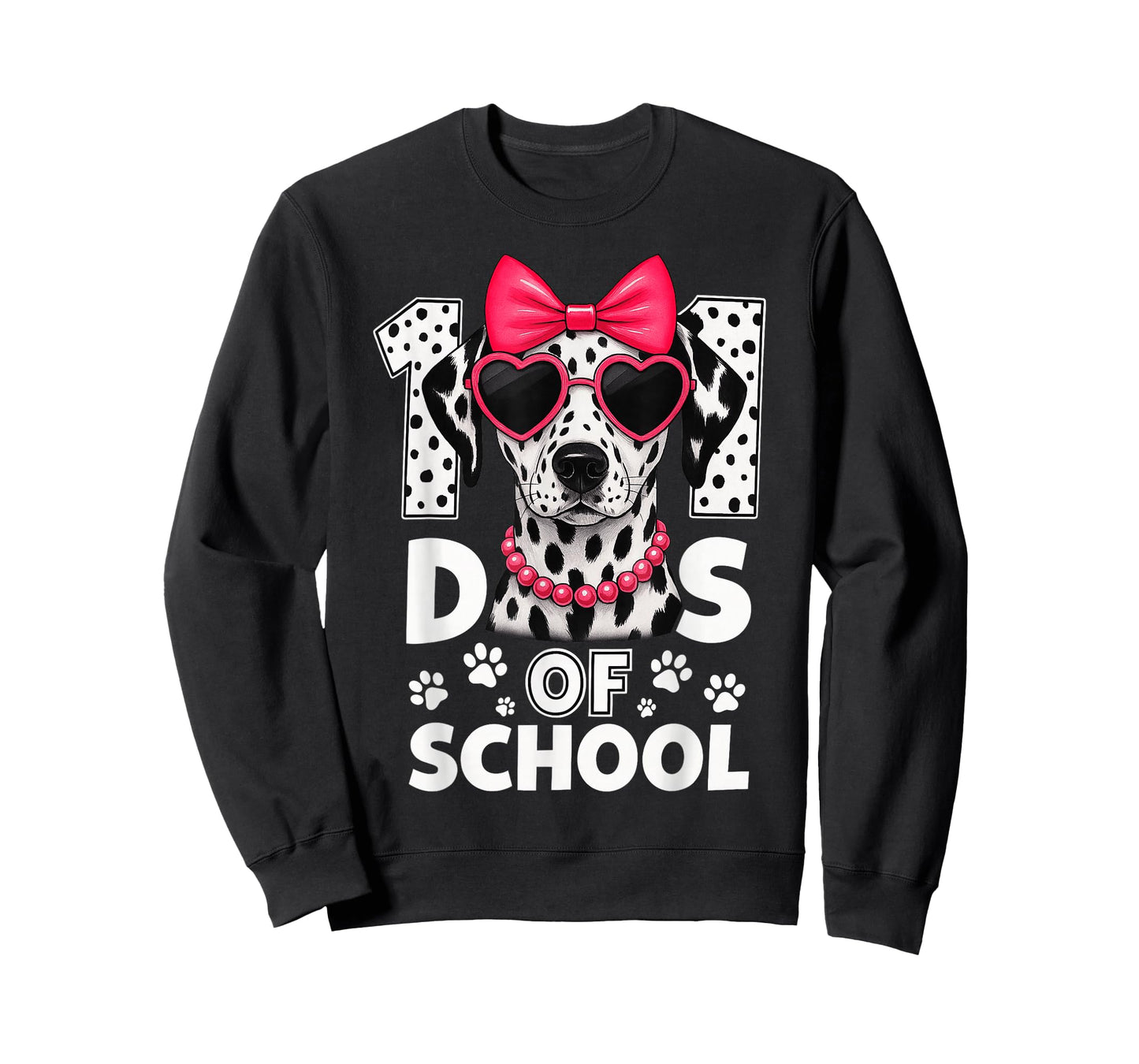 Cute 100 Days of School Dalmatian Girl Kids 100 Days Smarter T-Shirt