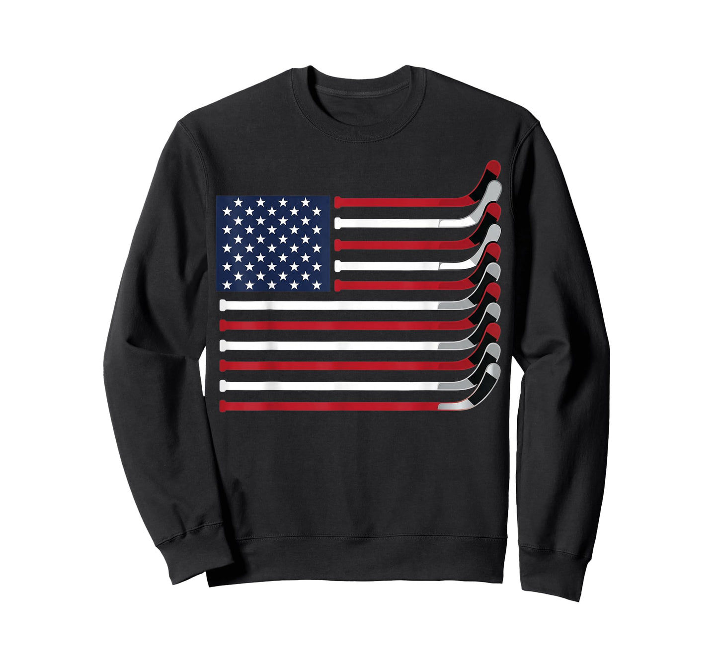 Hockey Stick USA Flag Hockey Player T-Shirt