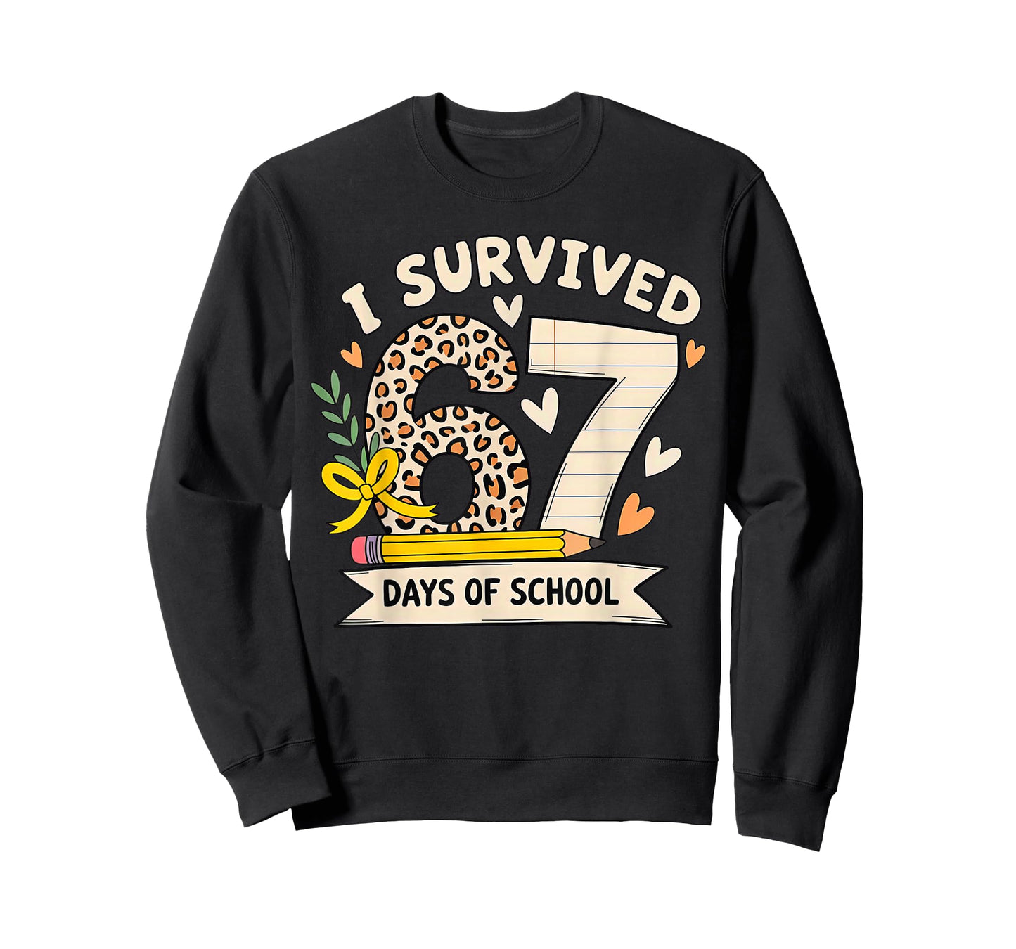 I Survived 67 Days of School Leopard Student Style T-Shirt