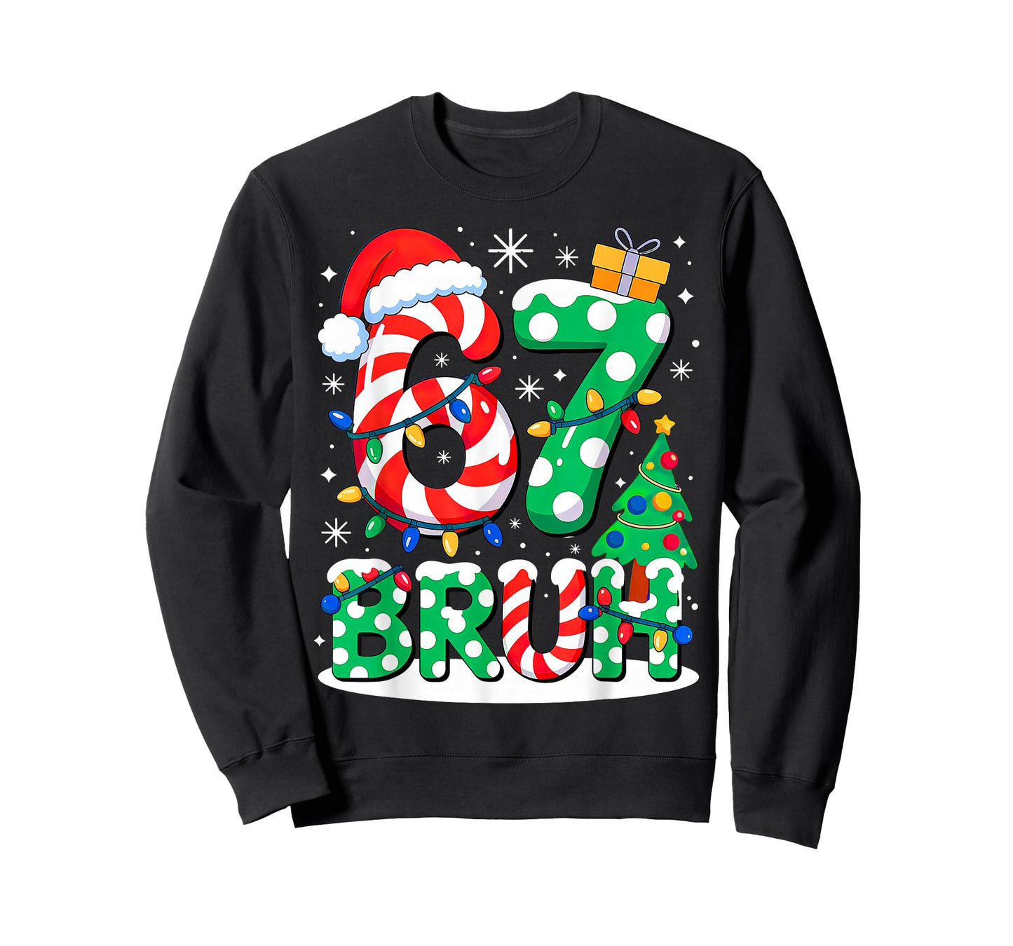 Bruh 67 Six Seven 6 7 Meme Christmas T-Shirt