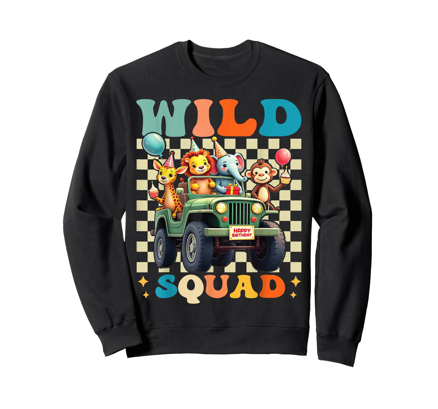 Wild Squad Zoo Born 2 be Wild Birthday Safari Jungle Animal T-Shirt