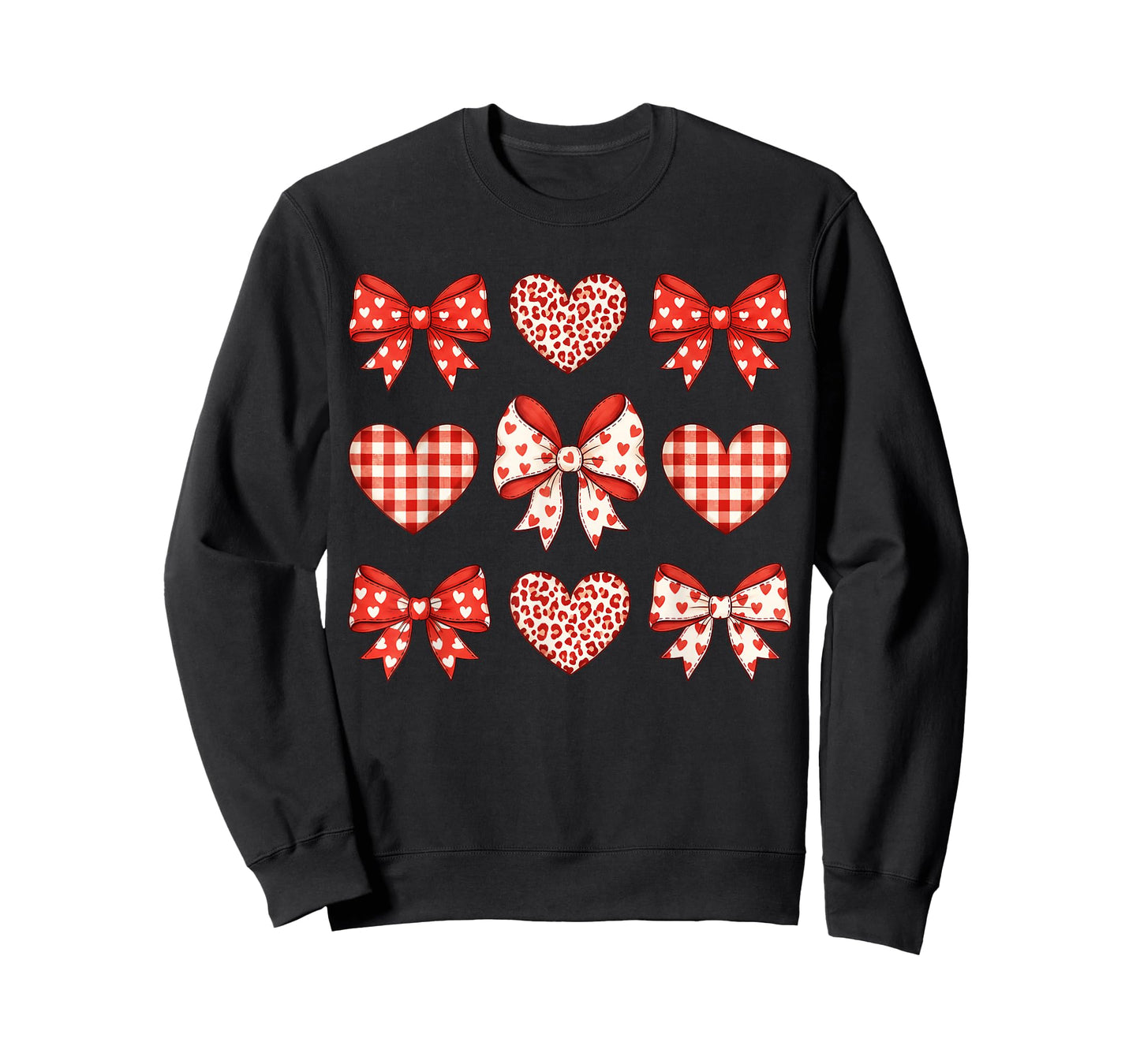 Hearts Coquette Bows Valentines Day for Women Girls Kids T-Shirt