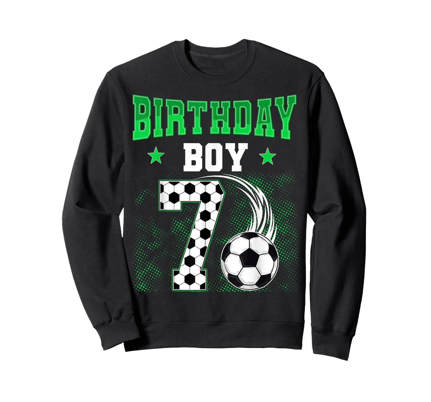 Funny 7th Birthday Boy Soccer Theme Party 7 Year Old Kids T-Shirt