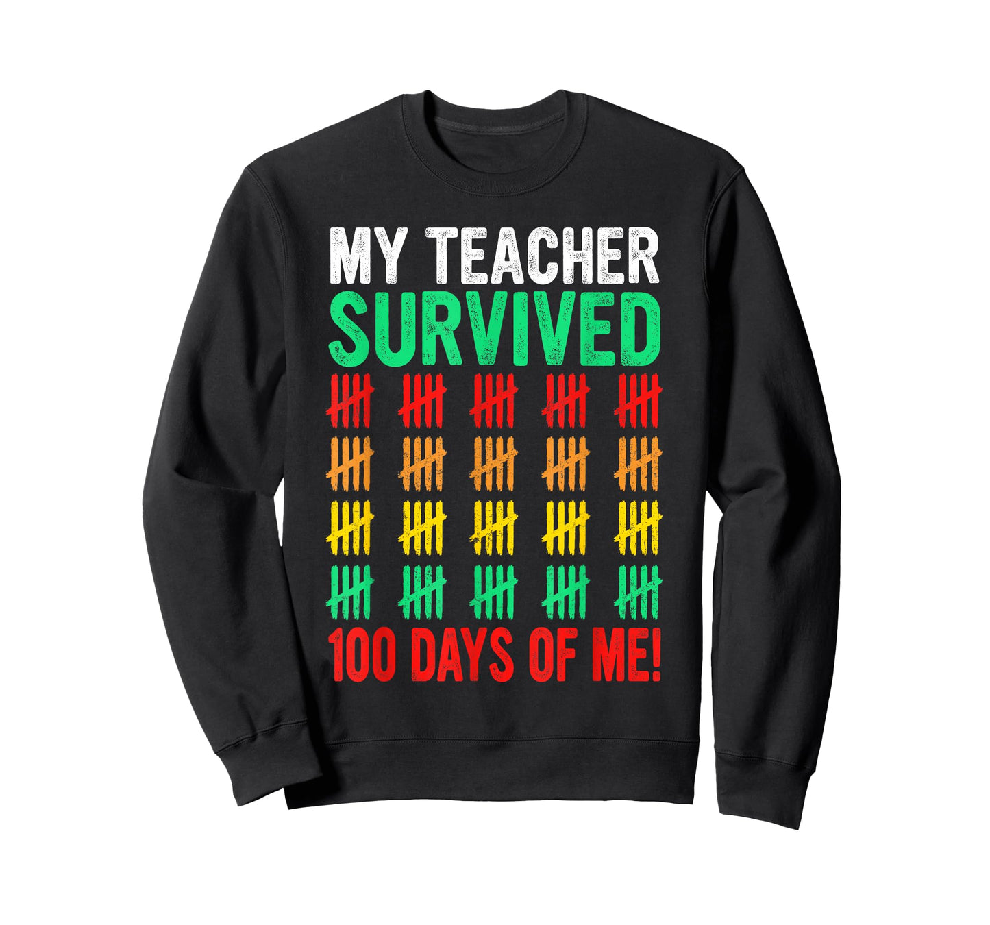 Funny My Teacher Survived 100 Days of Me Teacher Student T-Shirt