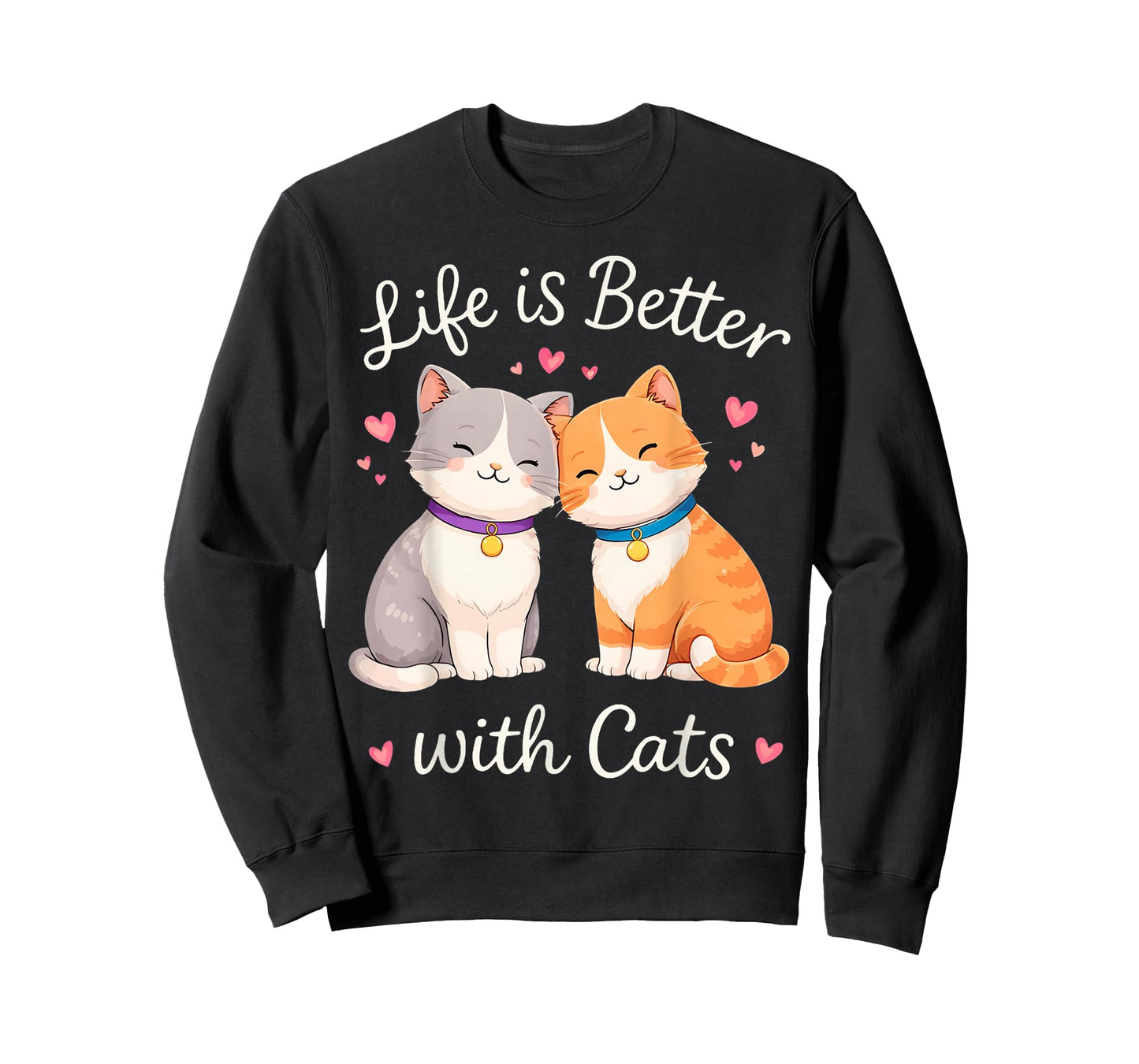 Valentine's Cat Lover Life is Better with Cats T-Shirt