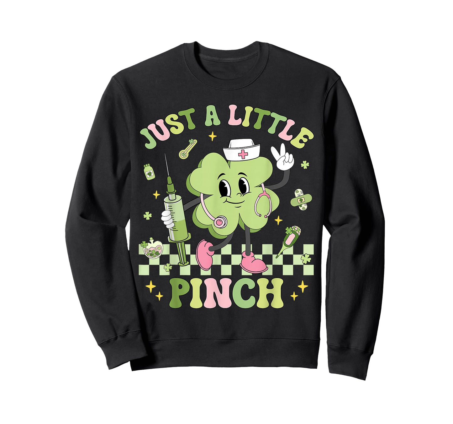 Just A Little Pinch Nurse St Patrick's Day Shamrock Irish T-Shirt