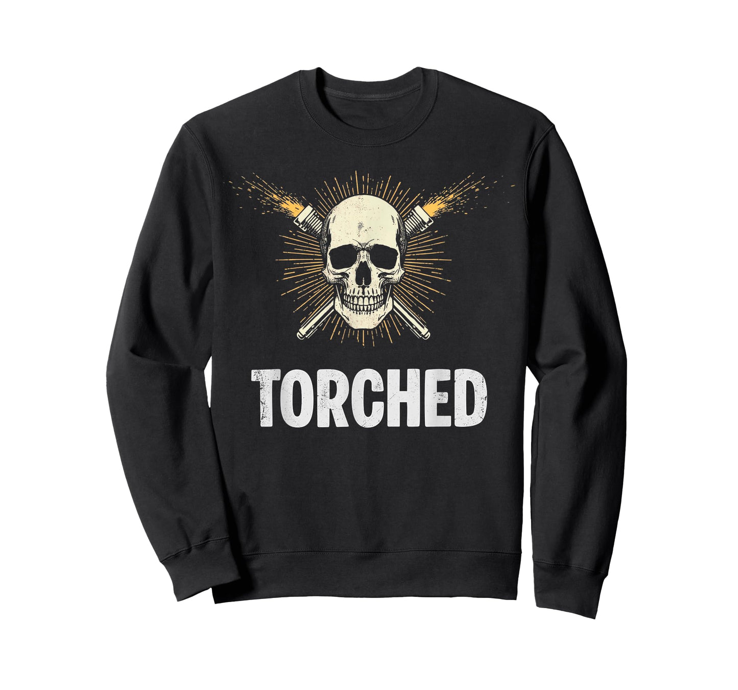 Torched Welder Skull Torch Art for Men T-Shirt