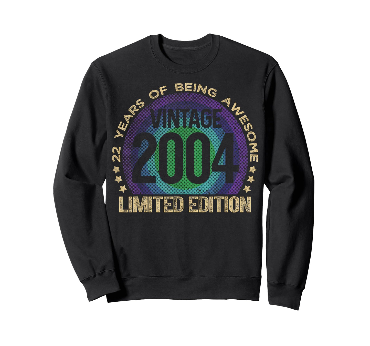 22 Year Old Gifts Vintage 2004 Limited Edition 22nd Birthday T-Shirt