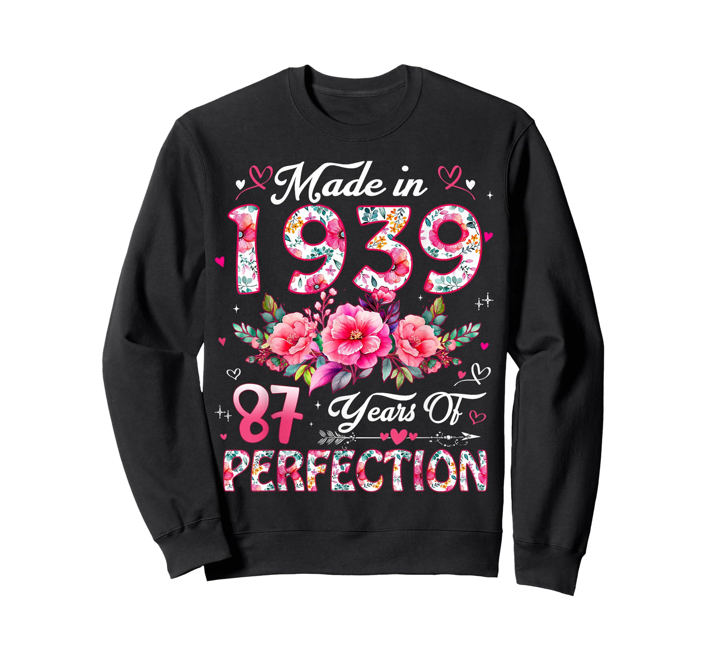87 Year Old Made in 1939 Floral 87th Birthday Women T-Shirt