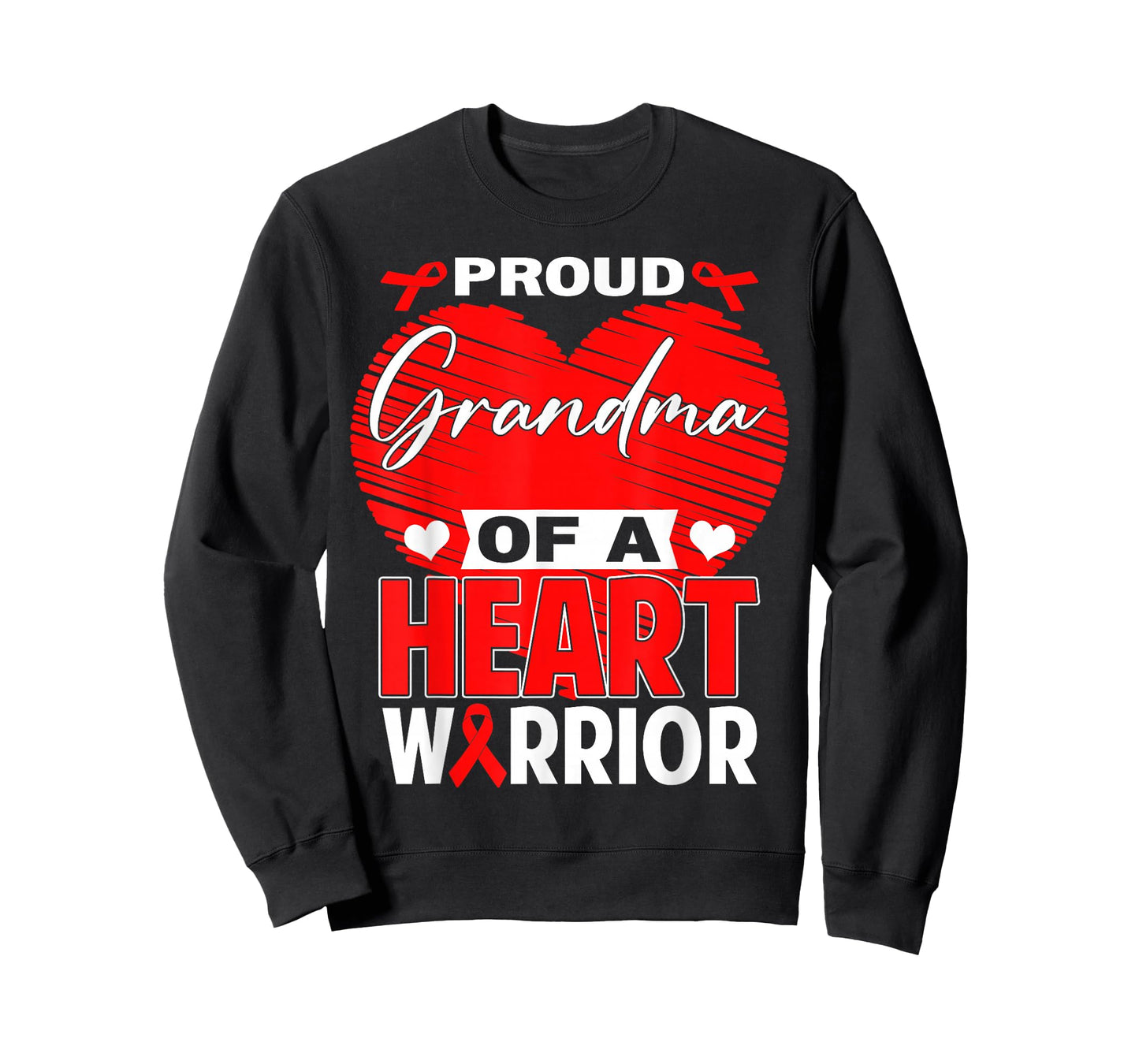 Proud Grandma of Heart Warrior Heart Disease Awareness T-Shirt