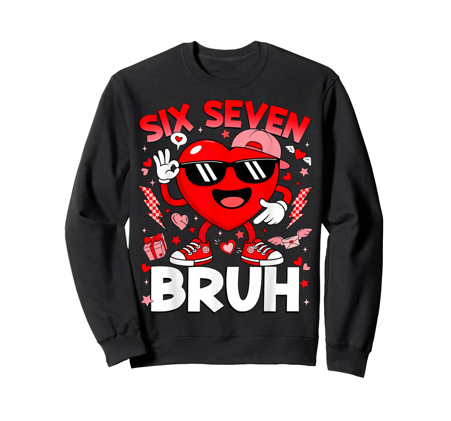 Funny Bruh 67 Valentine Six Seven Meme Gen Alpha Boys Kids T-Shirt