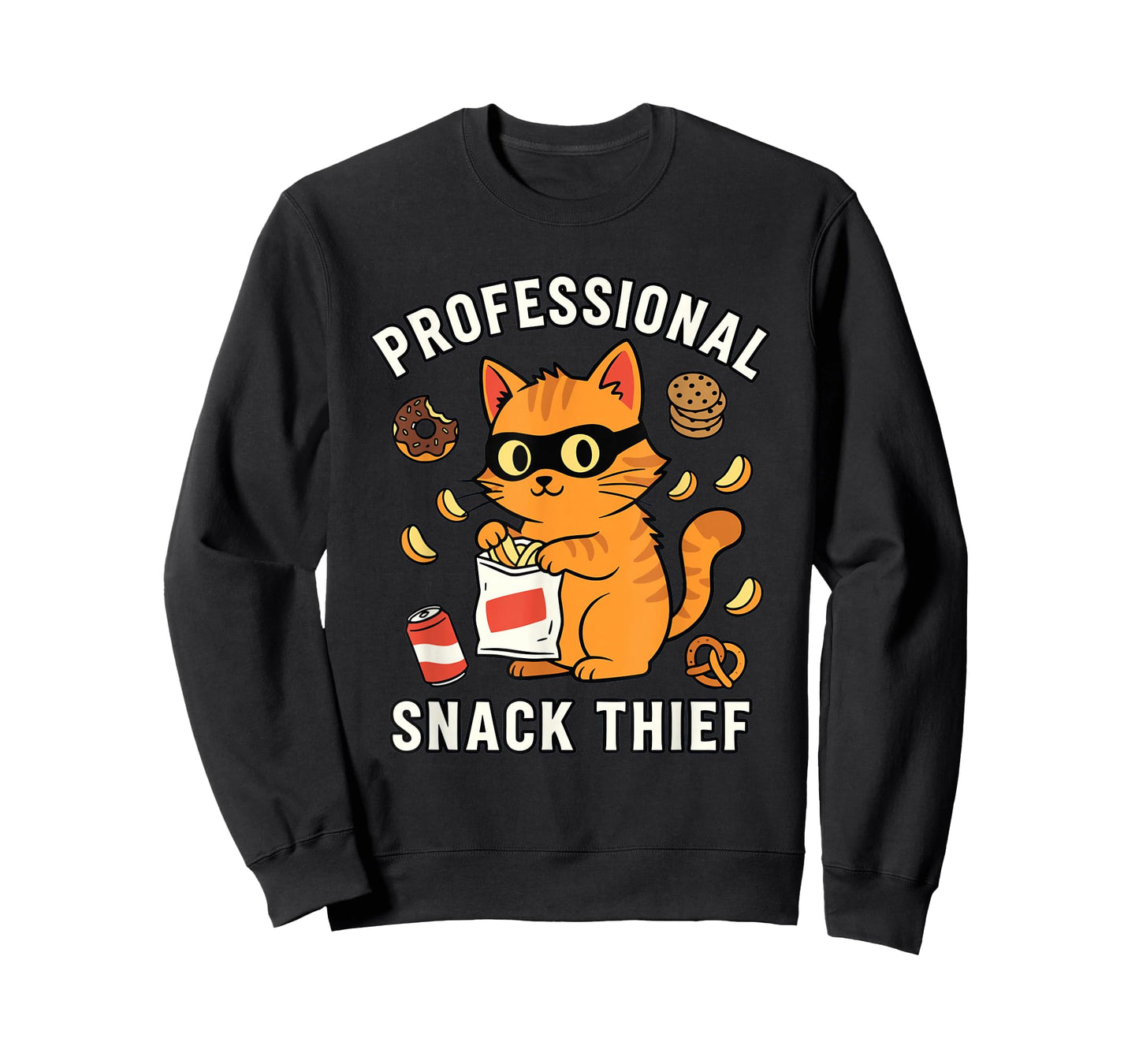 Professional Snack Thief Funny Cute Cat Food Lover Mom Dad T-Shirt