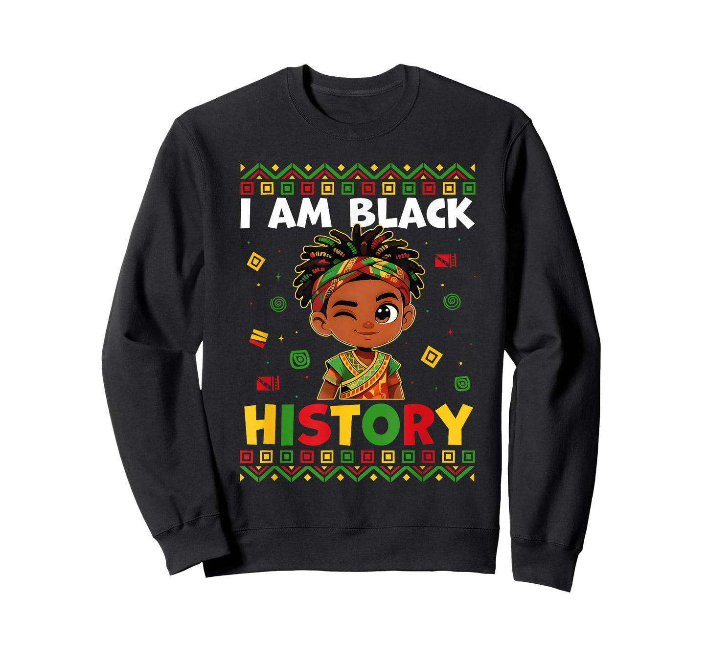 I Am Black History Month African American Dabbing Boys Kids T-Shirt