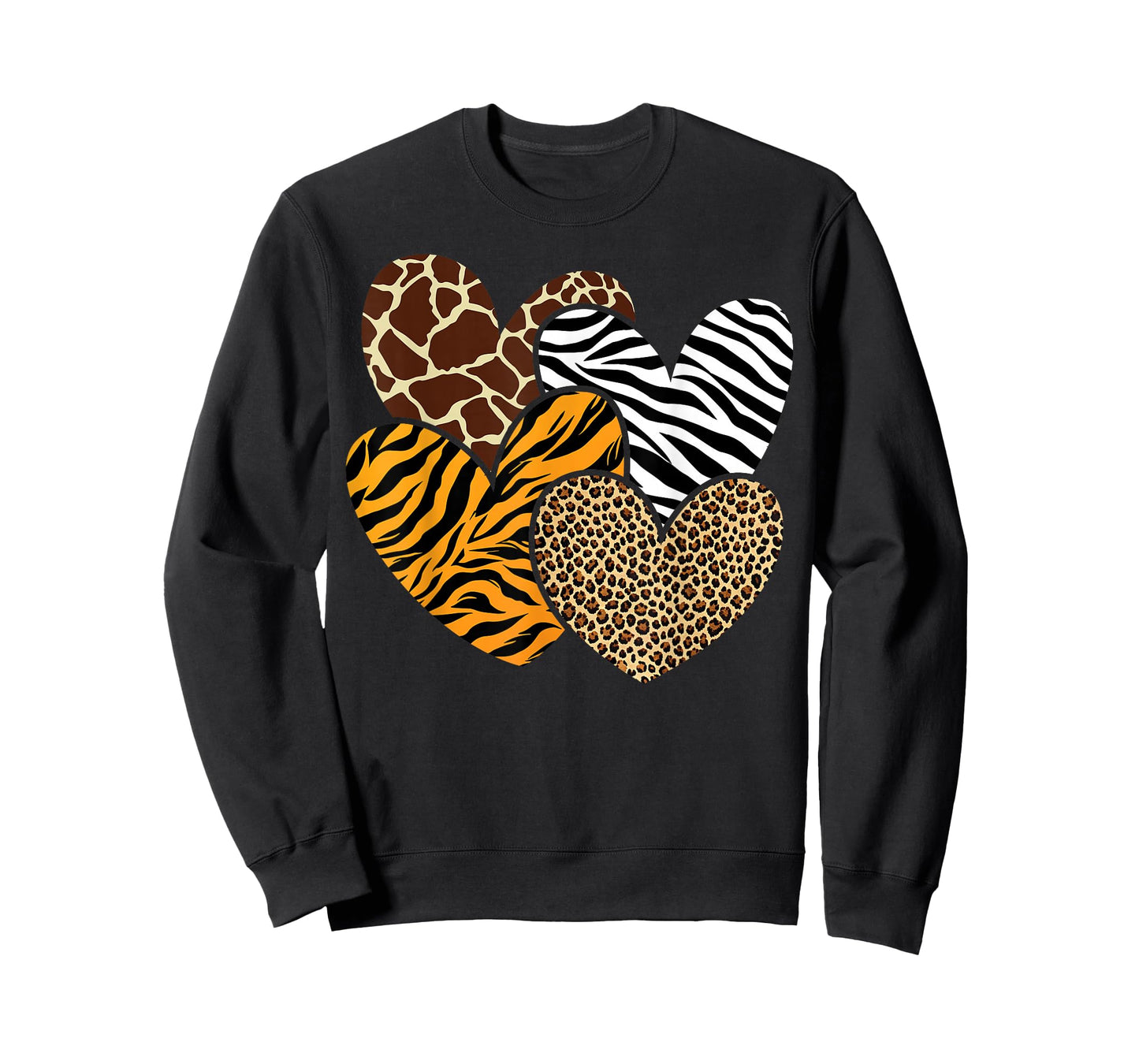 Girls Animal Print Clothes Kids Cheetah Leopard Heart T-Shirt