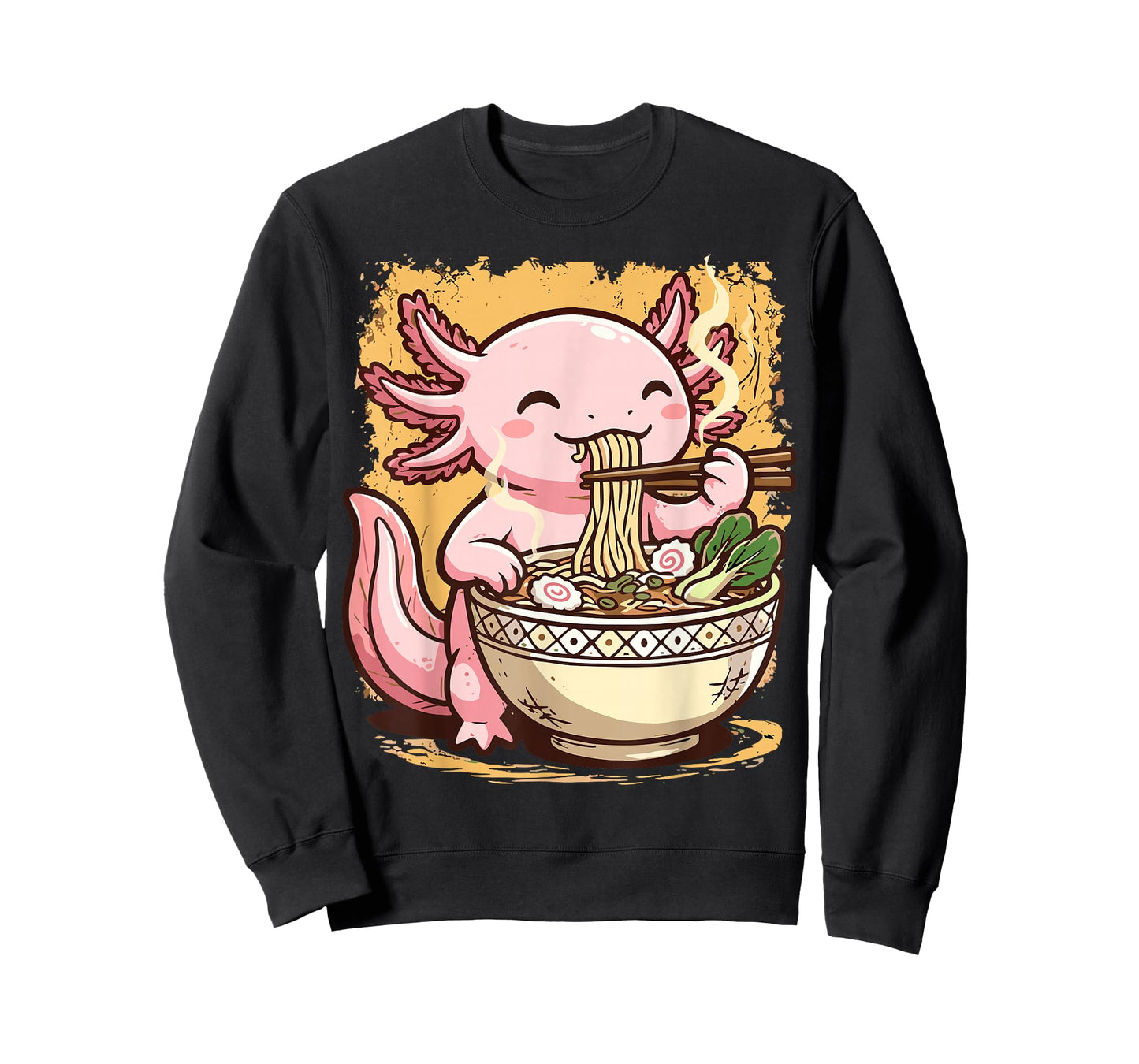 Axolotl Eating Ramen Noodles T-Shirt