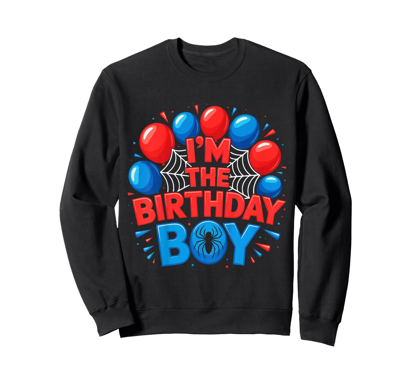 Kids Spider Web Party I'm The Birthday Boy T-Shirt